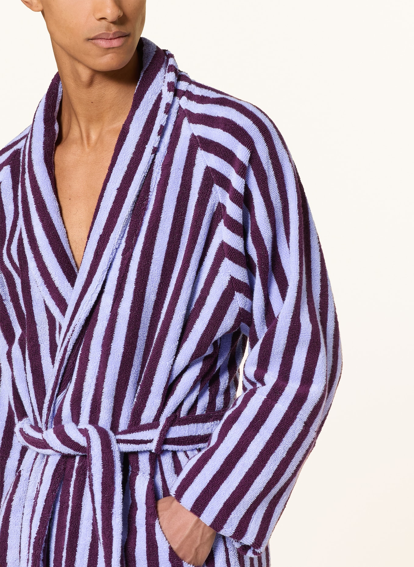 BONGUSTA Peignoir unisexe NARAM: LILAS CLAIR / LILAS FONCÉ