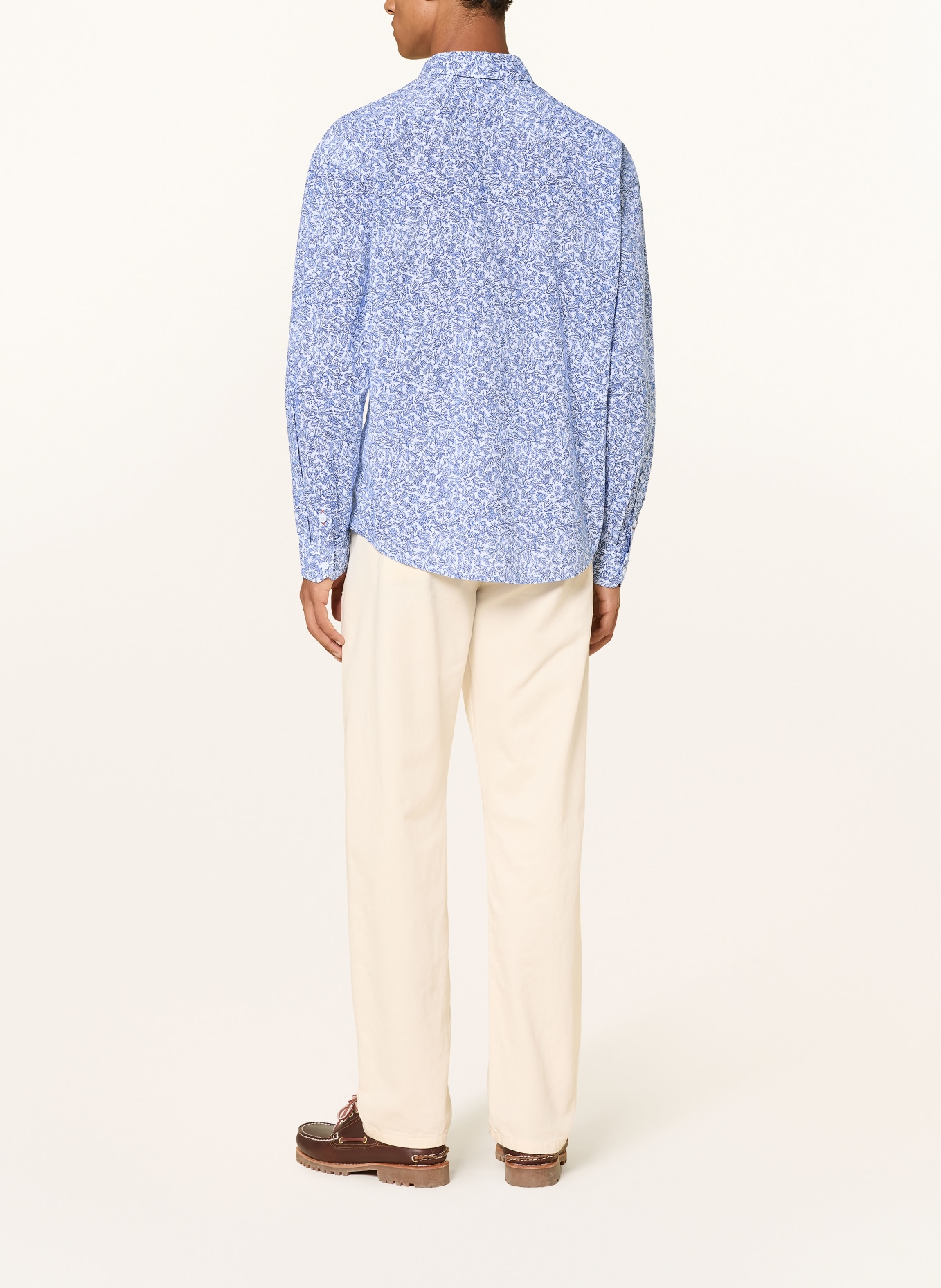 NAPAPIJRI Hemd G-ELIOR Comfort Fit: WEISS / DUNKELBLAU