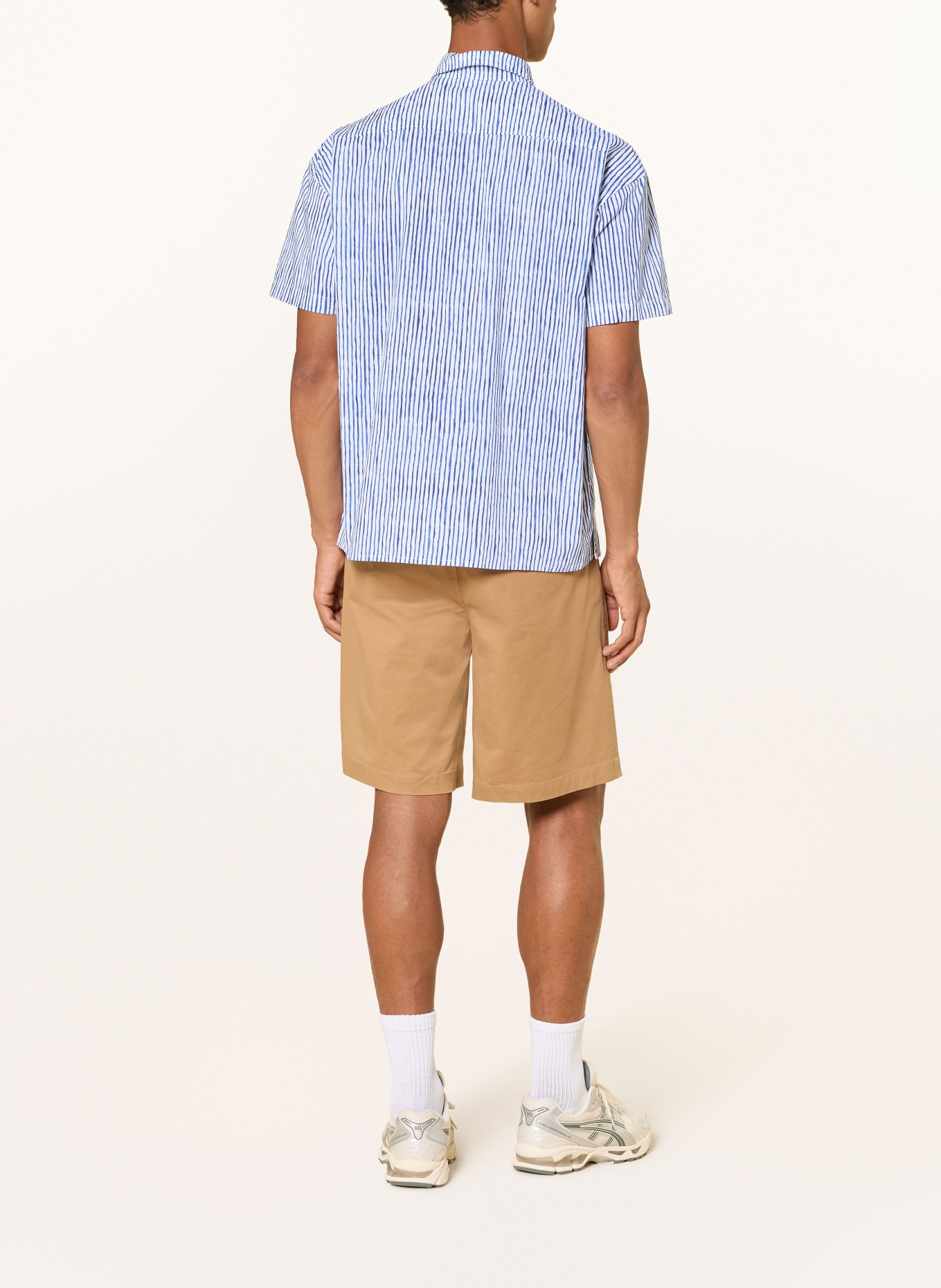 NAPAPIJRI Chemise à manches courtes G-ELIOR Comfort Fit: BLANC / BLEU