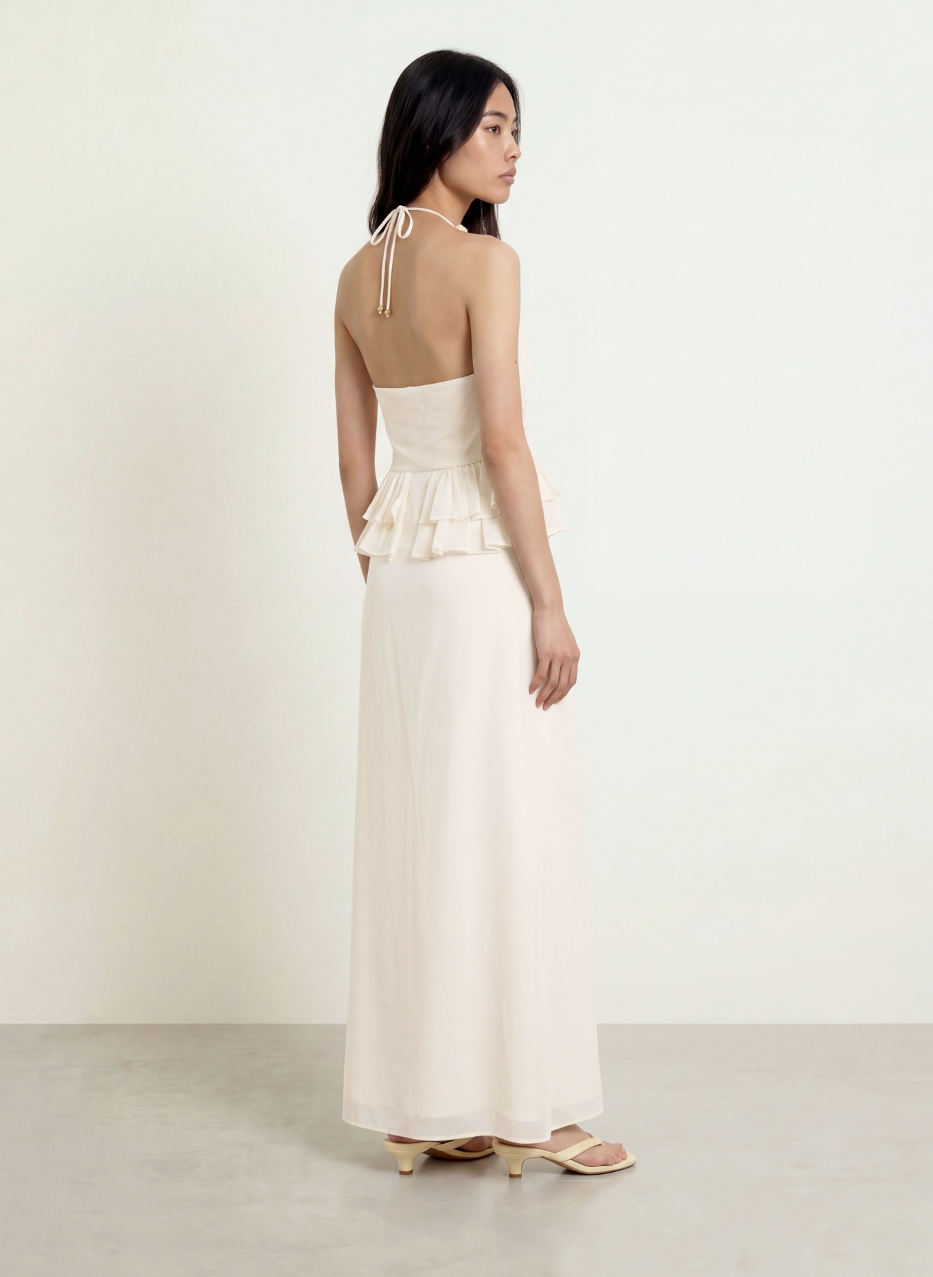 MALINA Robe PIXIE à volants: CRÈME