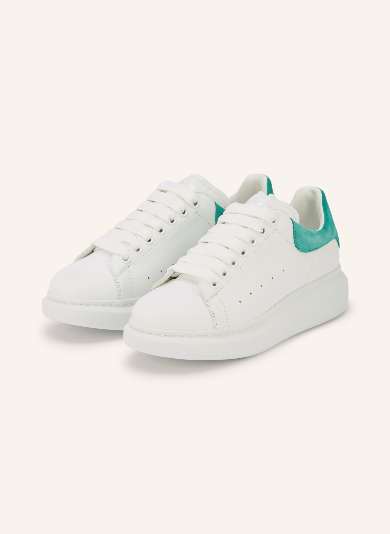 McQUEEN Sneaker: WEISS / GRÜN