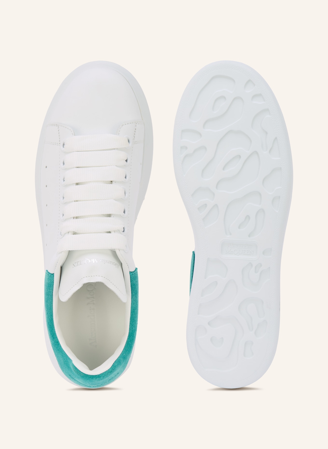 McQUEEN Sneaker: WEISS / GRÜN
