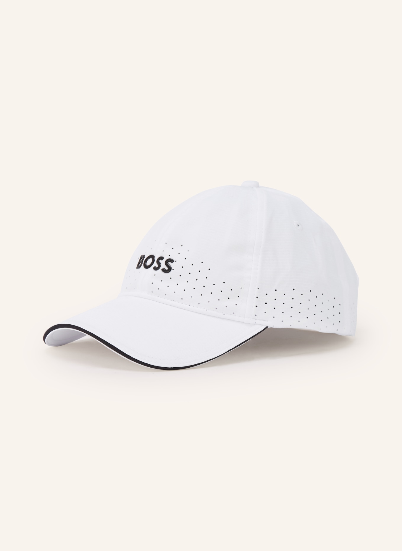BOSS Cap LACH: WHITE / BLACK