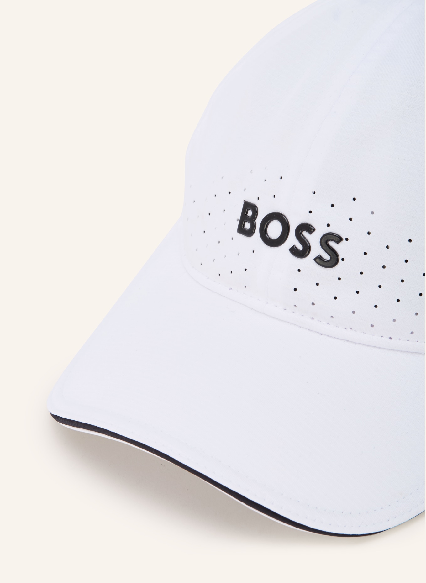 BOSS Cap LACH: WHITE / BLACK