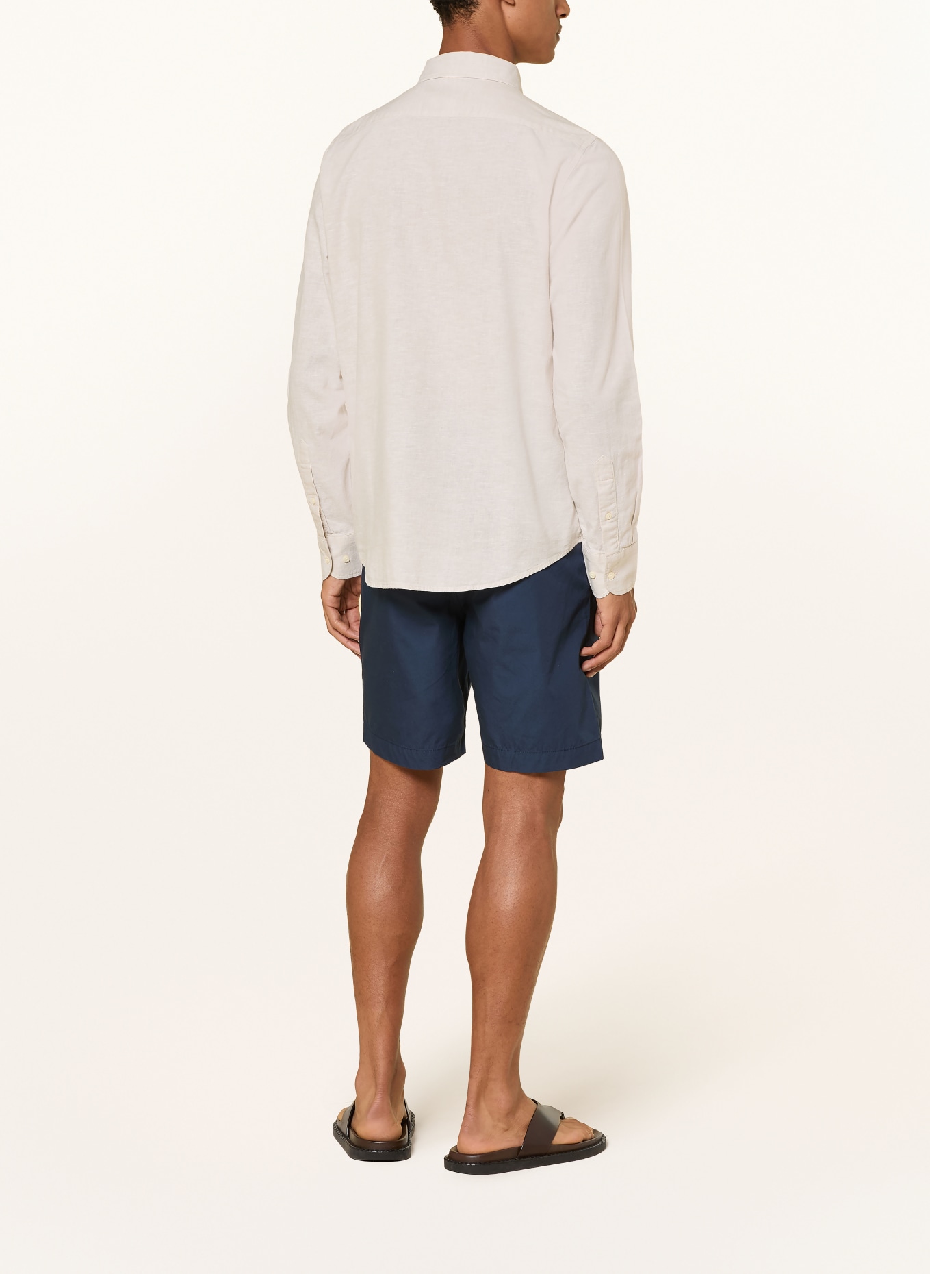 LA MARTINA Chemise coupe classique en lin: BEIGE