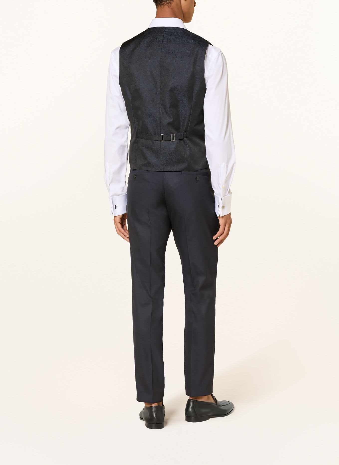 WILVORST Slim fit suit vest: 030 SCHWARZ