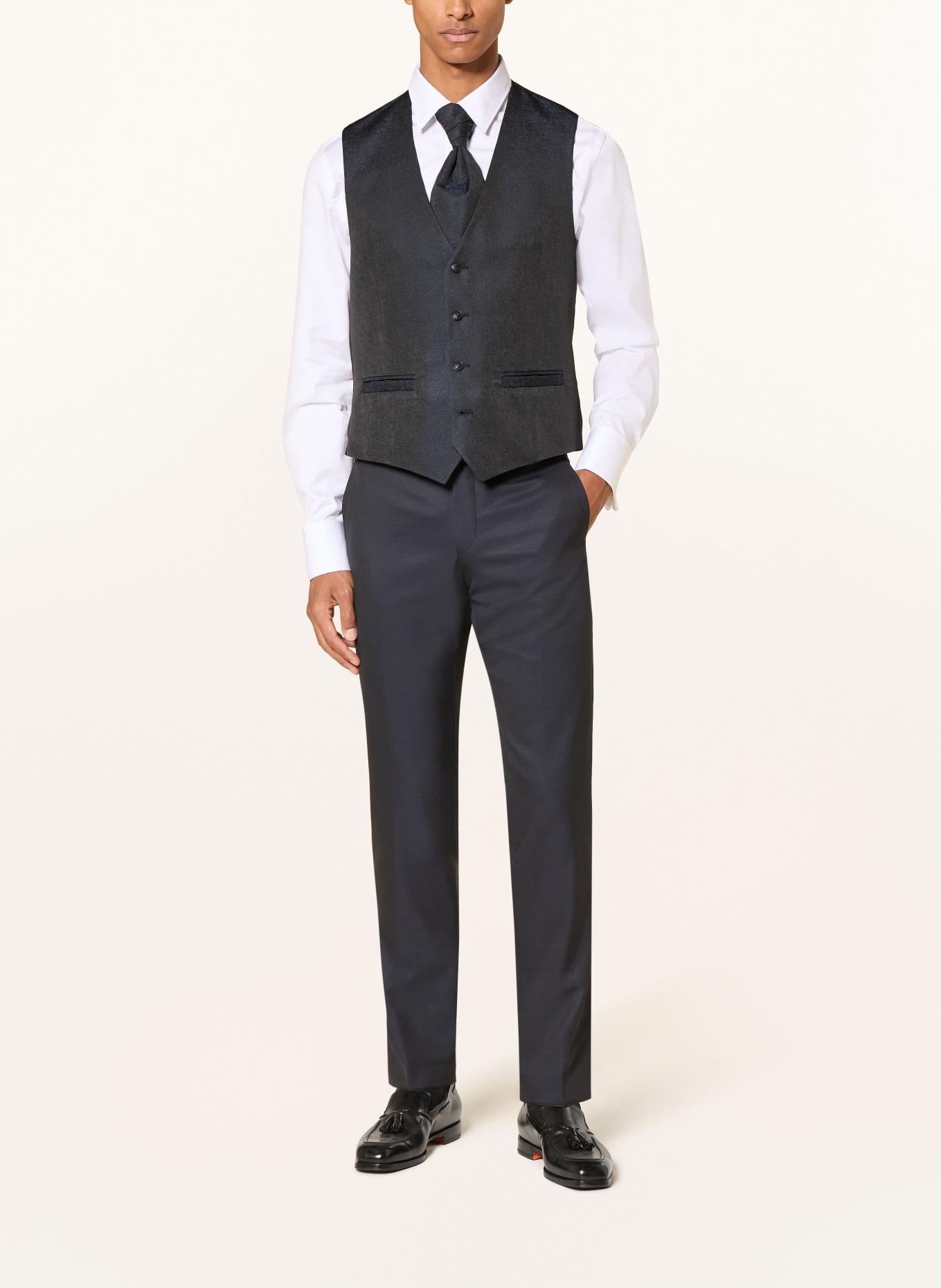 WILVORST Slim fit jakke: 030 SCHWARZ