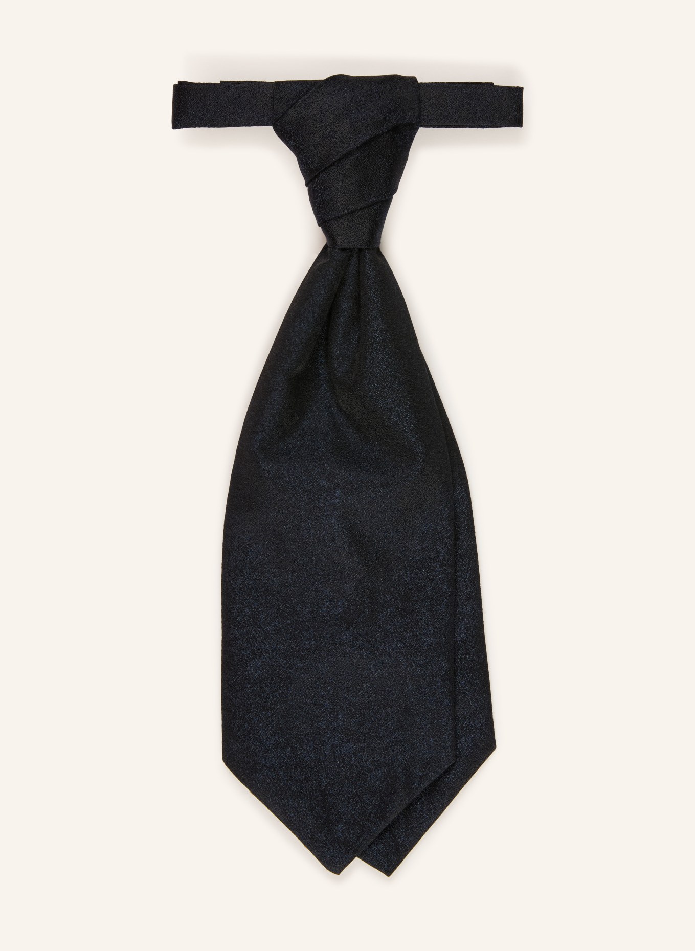 WILVORST Set: Tie and pocket square: DARK BLUE / BLACK