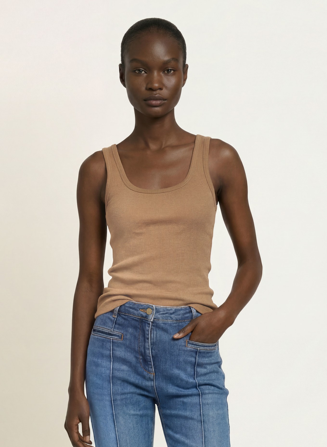 REISS Top VIOLET: COGNAC