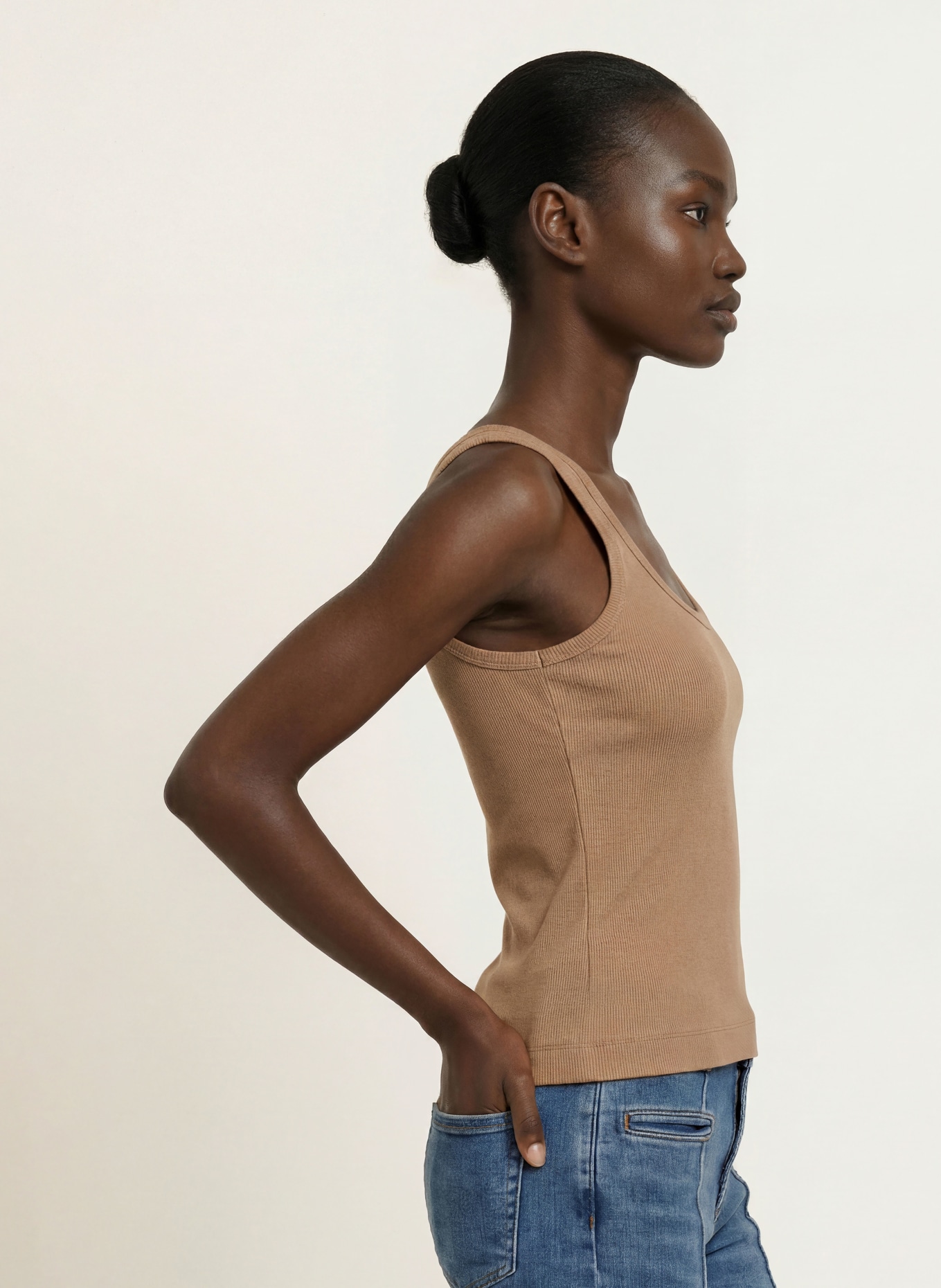 REISS Top VIOLET: COGNAC