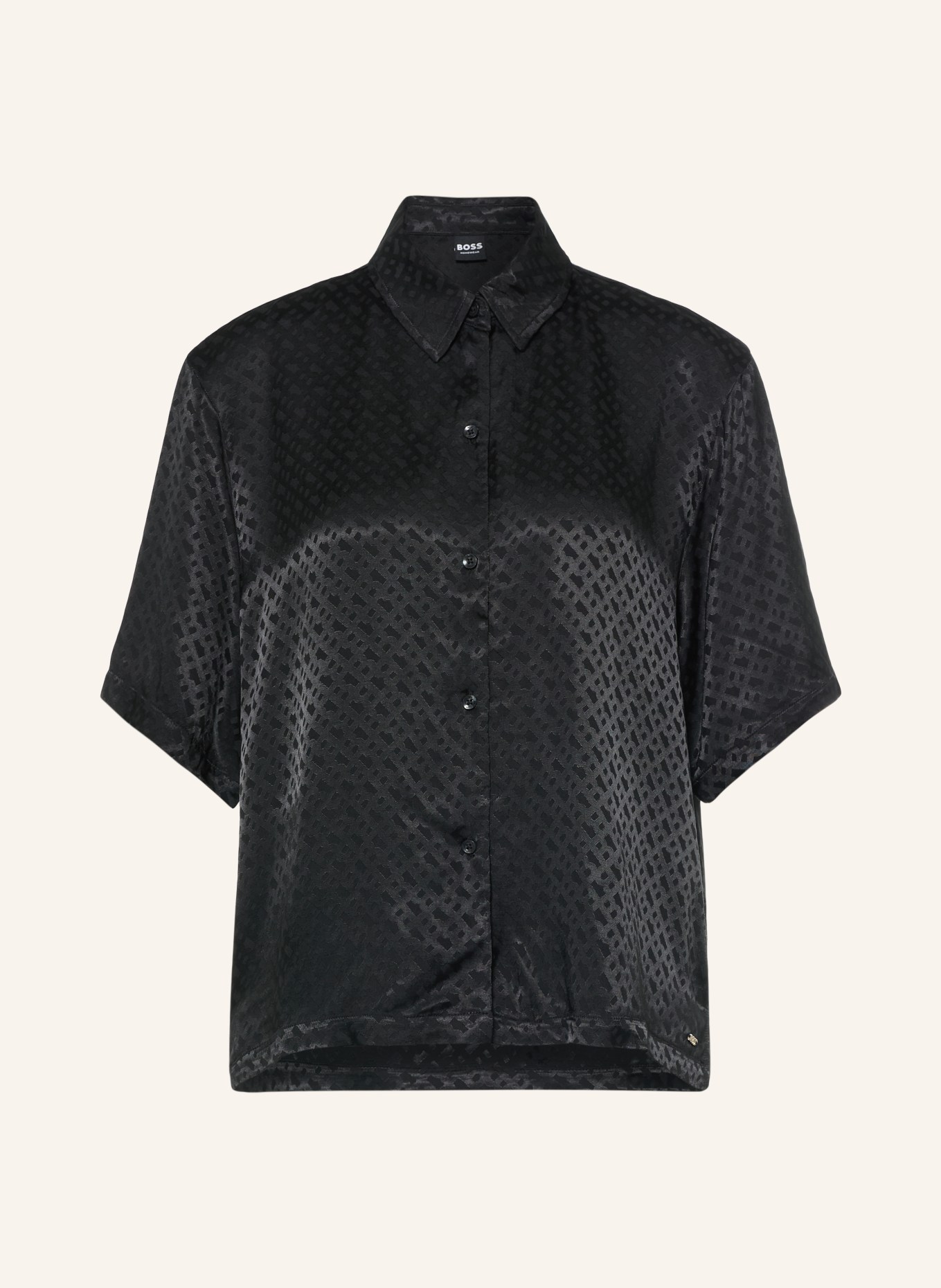 BOSS Schlafshirt MONOGRAM: SCHWARZ