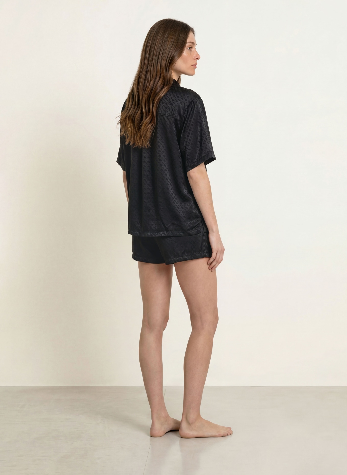 BOSS Schlafshirt MONOGRAM: SCHWARZ