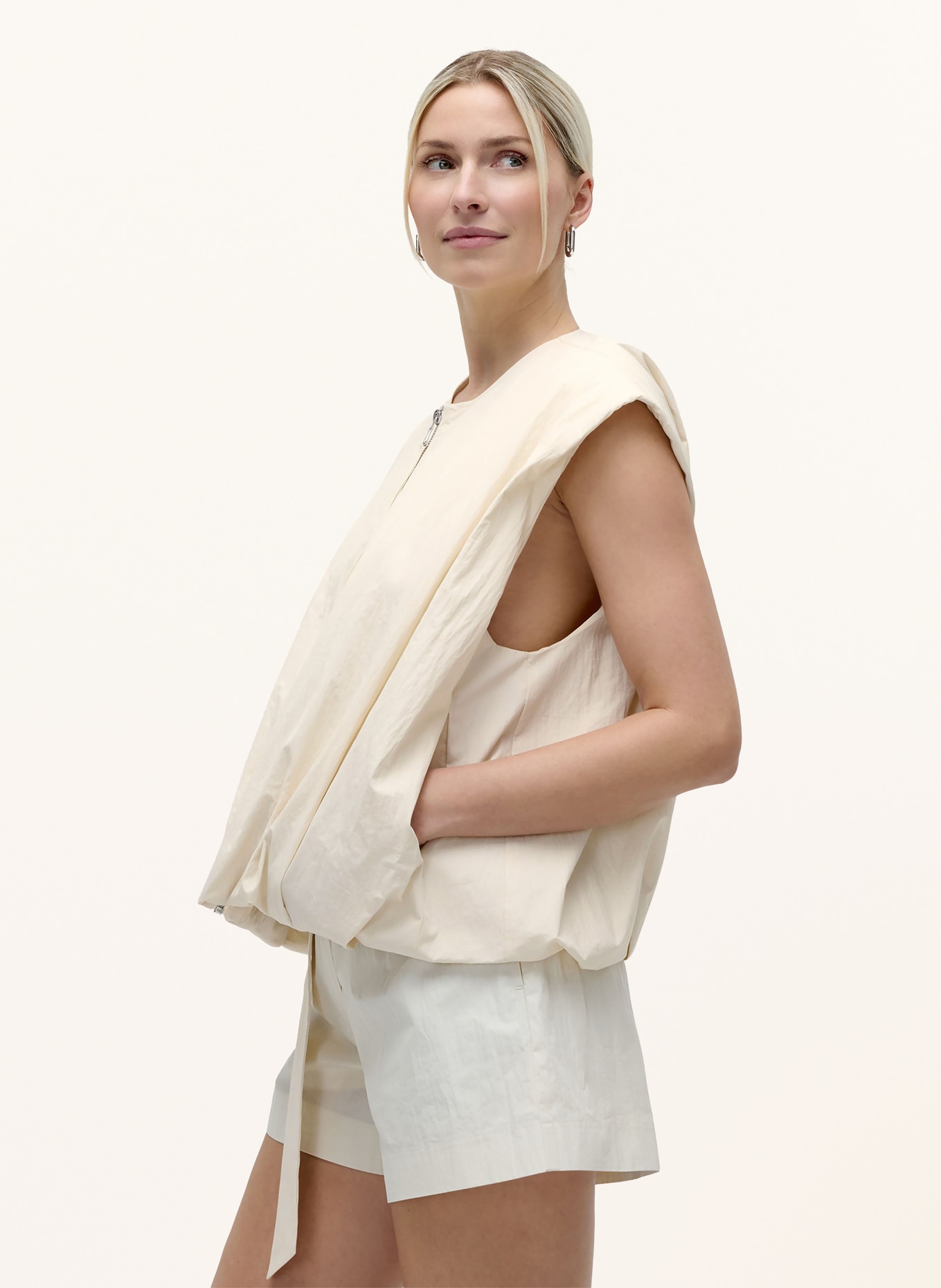 LeGer Studio Veste sans manches en molleton MAREI: ÉCRU