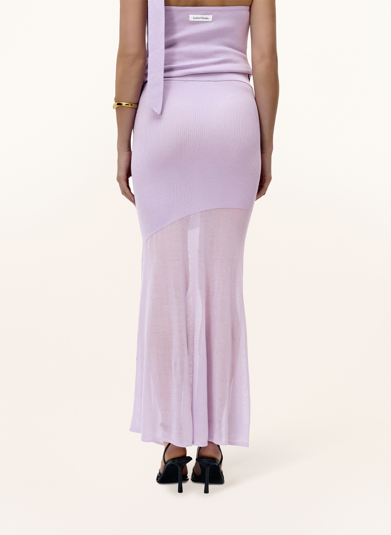 LeGer Studio Gebreide rok AINSLEY in verschillende materialen: ROZE