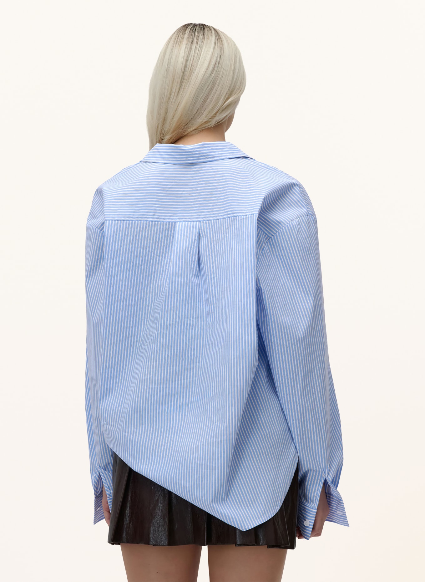 LeGer Studio Overhemdblouse GINELLA: WIT / LICHTBLAUW