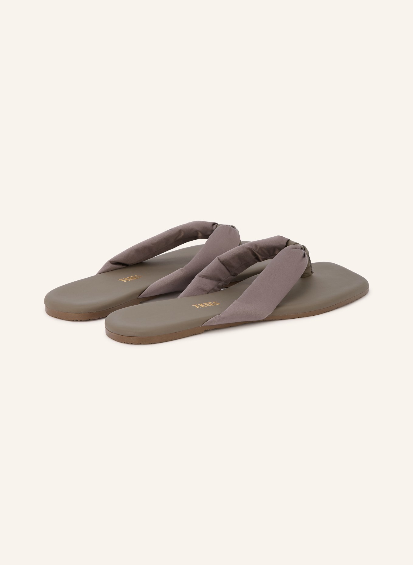 TKEES LENNON toe-separator sandals: TAUPE
