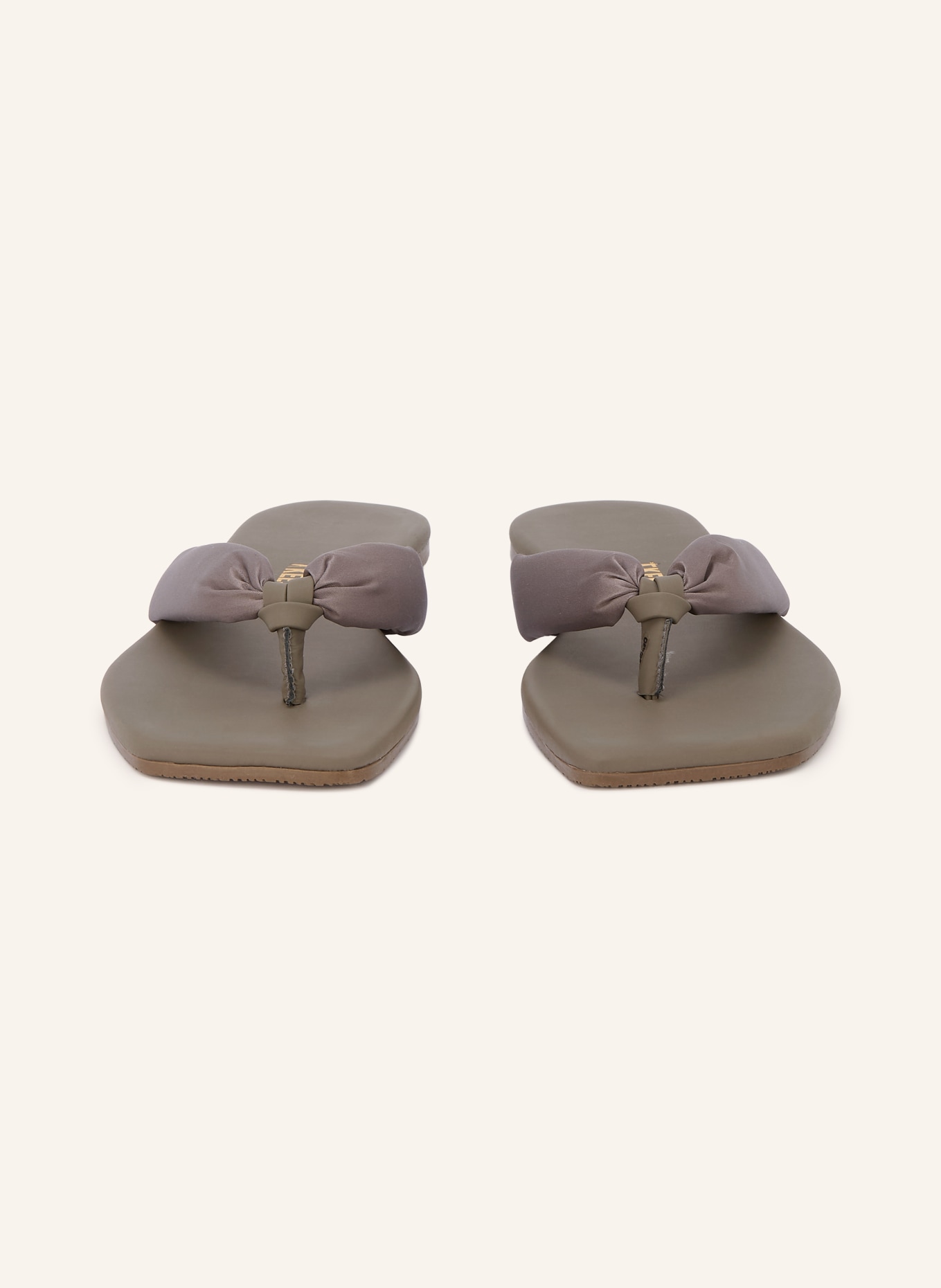 TKEES LENNON toe-separator sandals: TAUPE