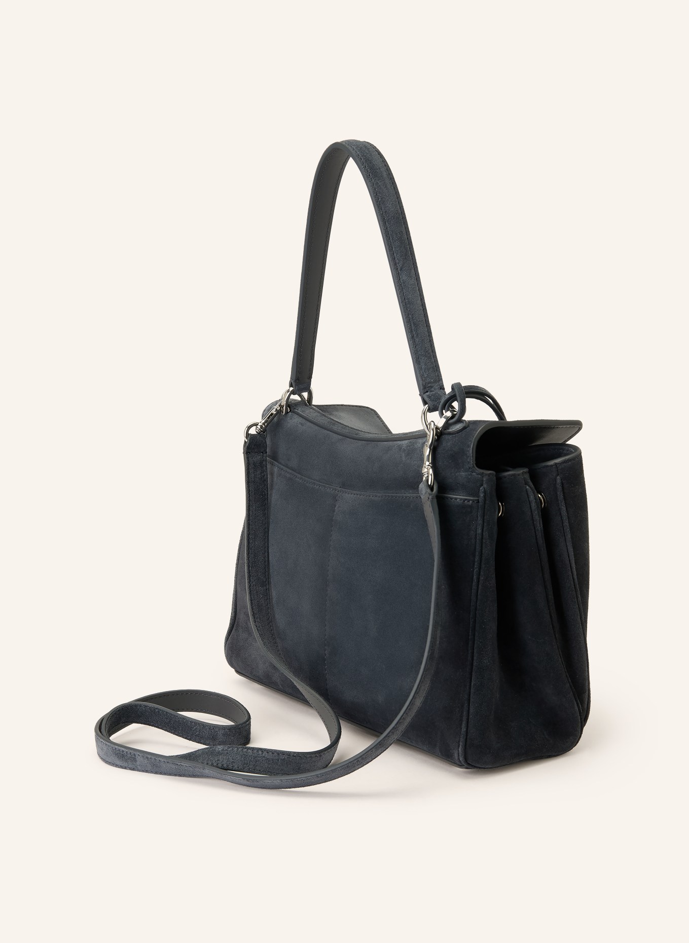 BALENCIAGA Torebka RODEO SMALL: CZIEMNOSZARY / SREBRNY