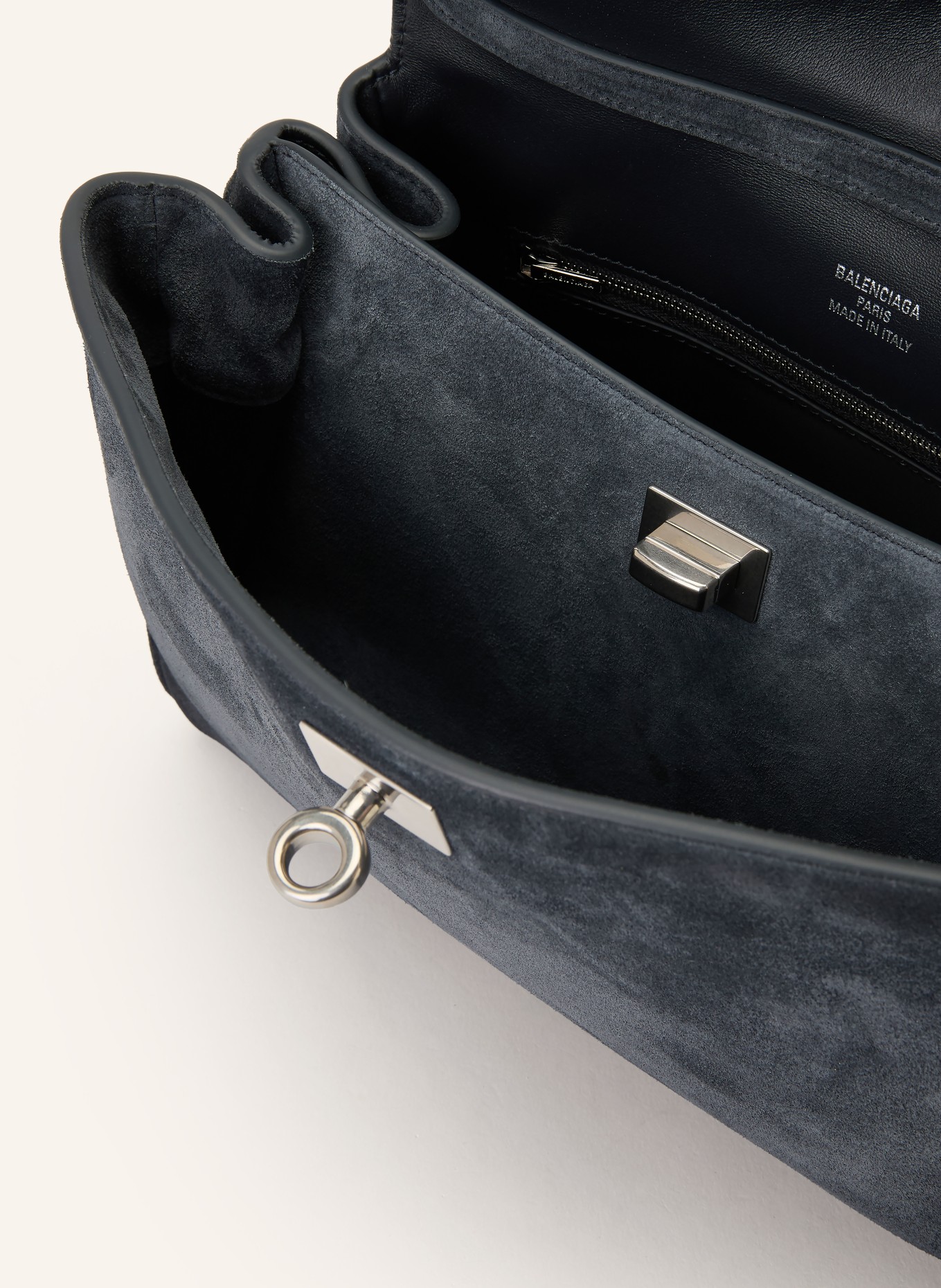 BALENCIAGA Torebka RODEO SMALL: CZIEMNOSZARY / SREBRNY