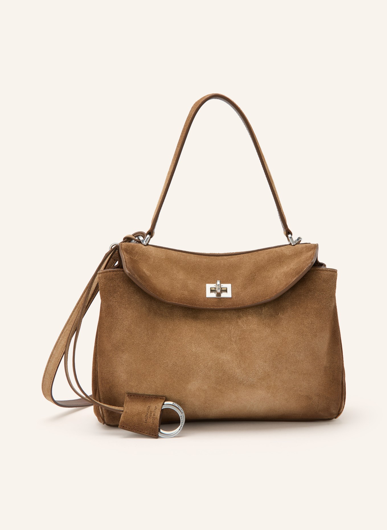 BALENCIAGA Torebka RODEO SMALL: BRĄZOWY / SREBRNY