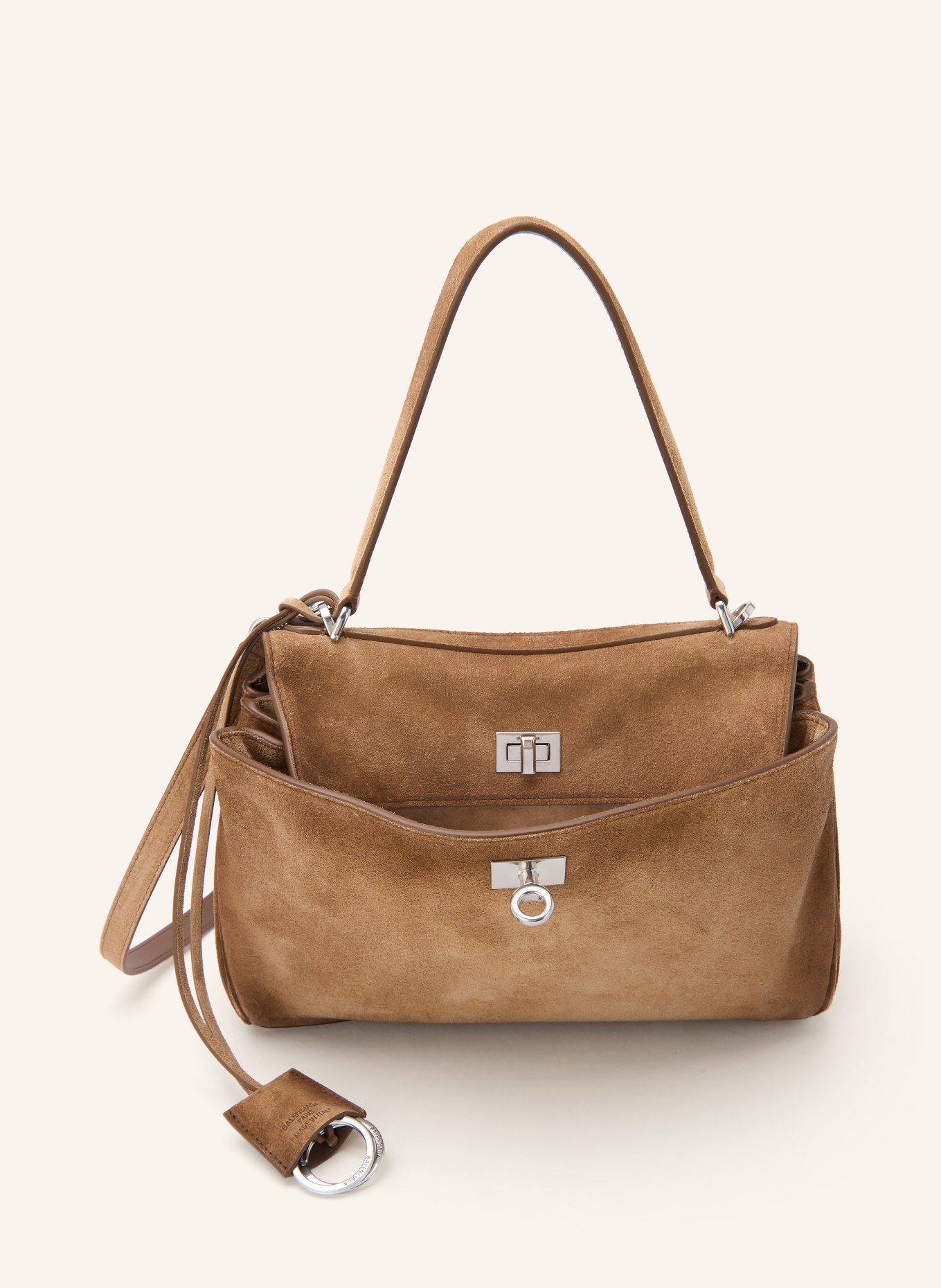 BALENCIAGA Torebka RODEO SMALL: BRĄZOWY / SREBRNY