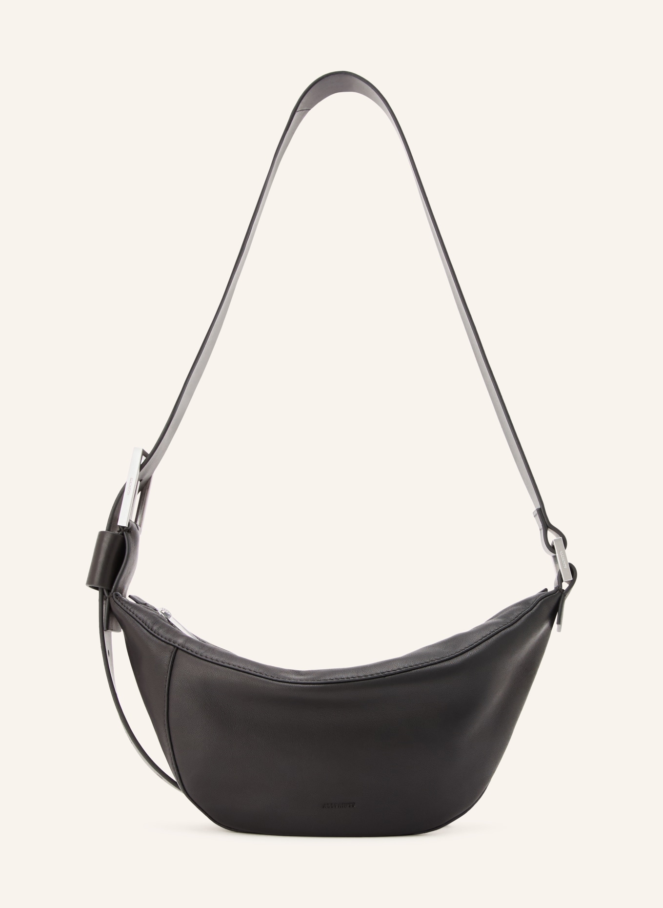 ALLSAINTS Schoudertas LUNA CROSSBODY: ZWART / ZILVER
