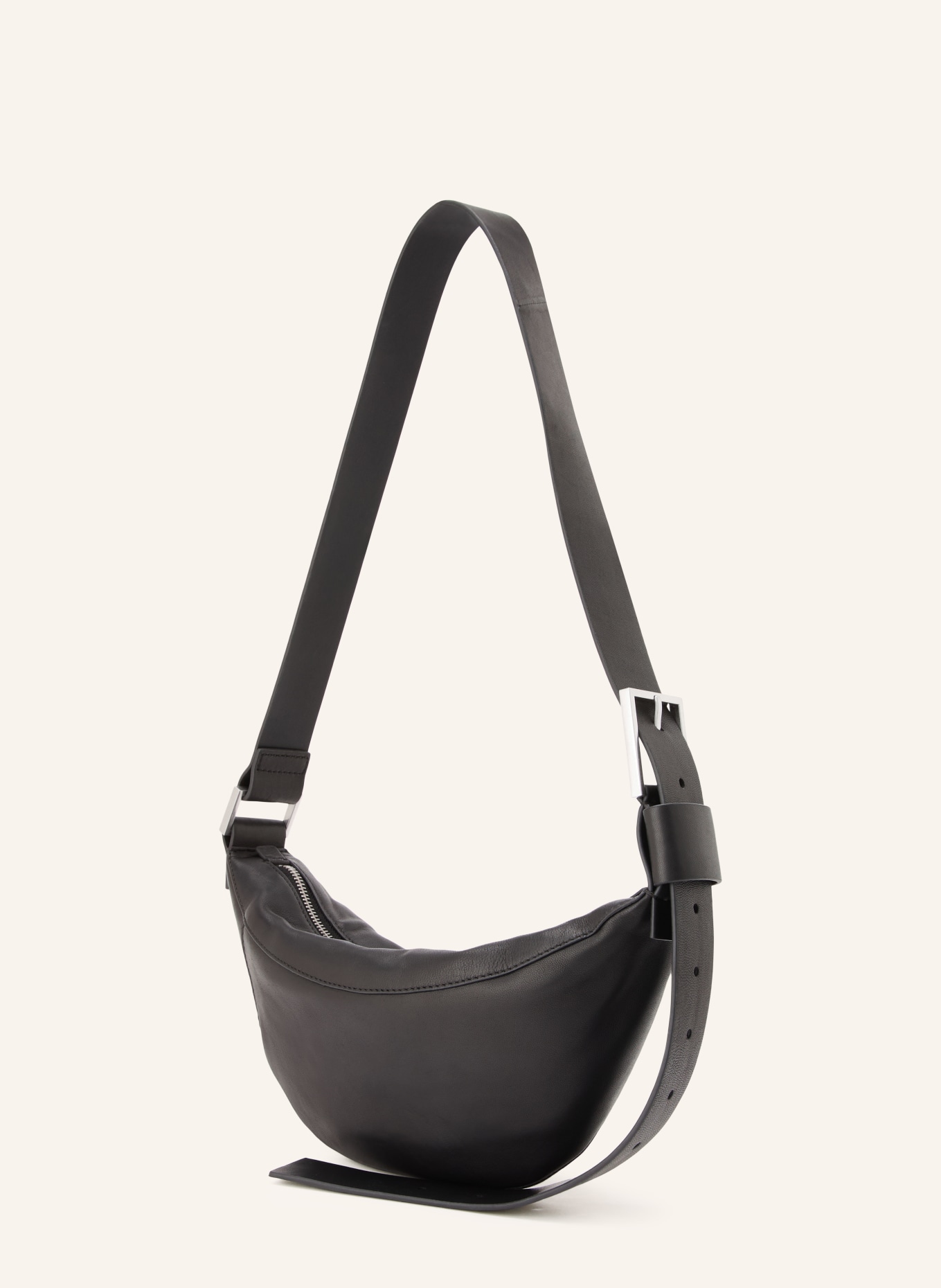 ALLSAINTS Schoudertas LUNA CROSSBODY: ZWART / ZILVER