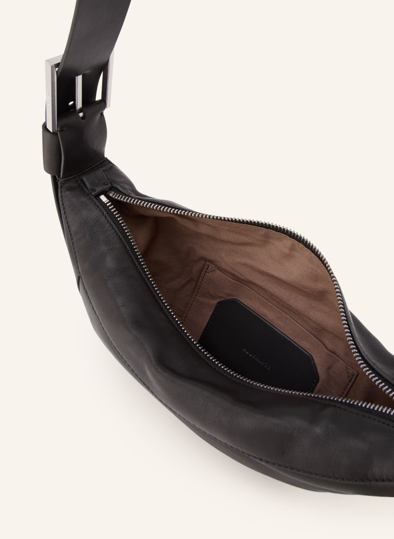 ALLSAINTS Schoudertas LUNA CROSSBODY: ZWART / ZILVER
