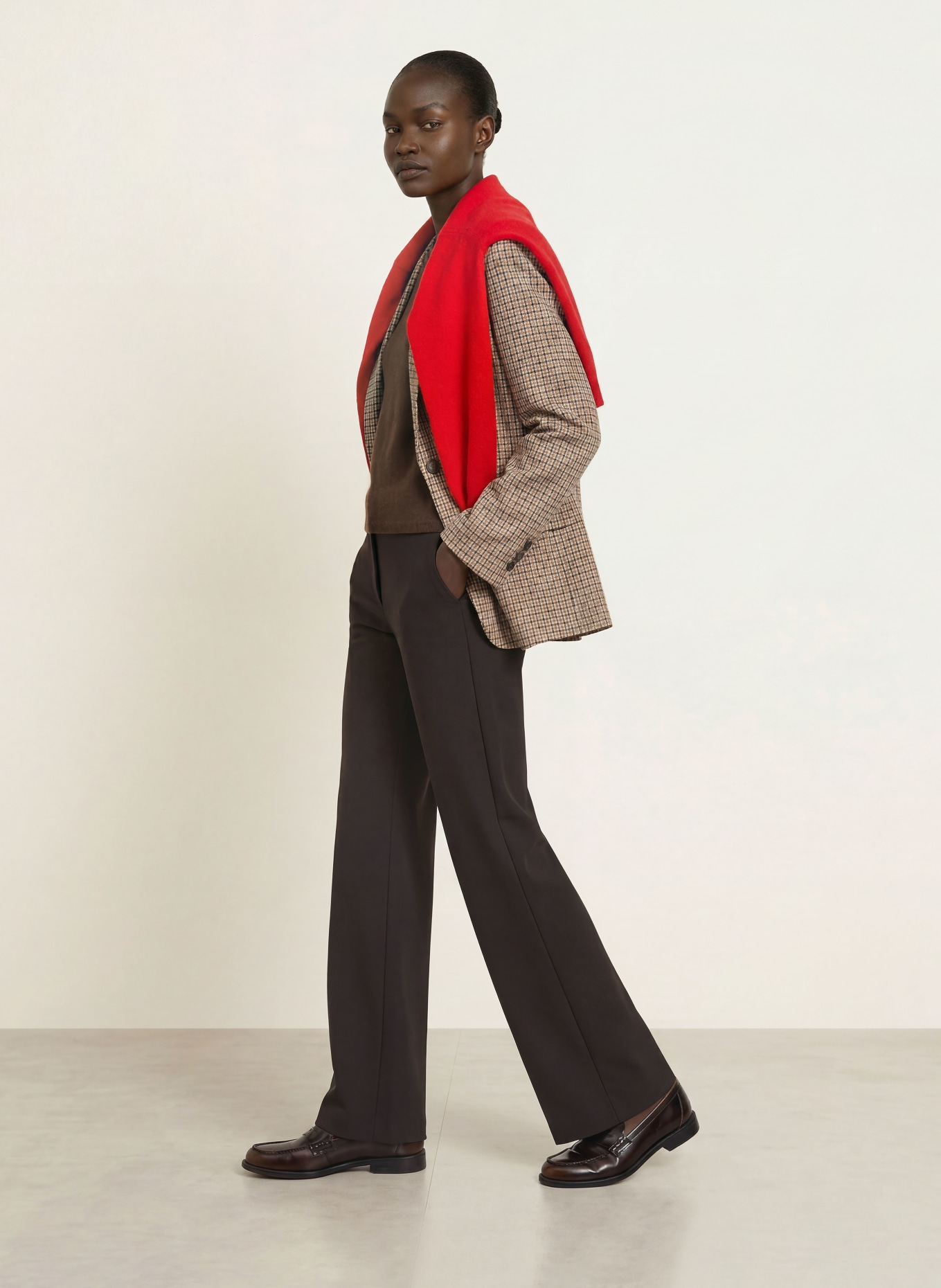 SEDUCTIVE Pantalon marlene NALEY en jersey: MARRON FONCÉ