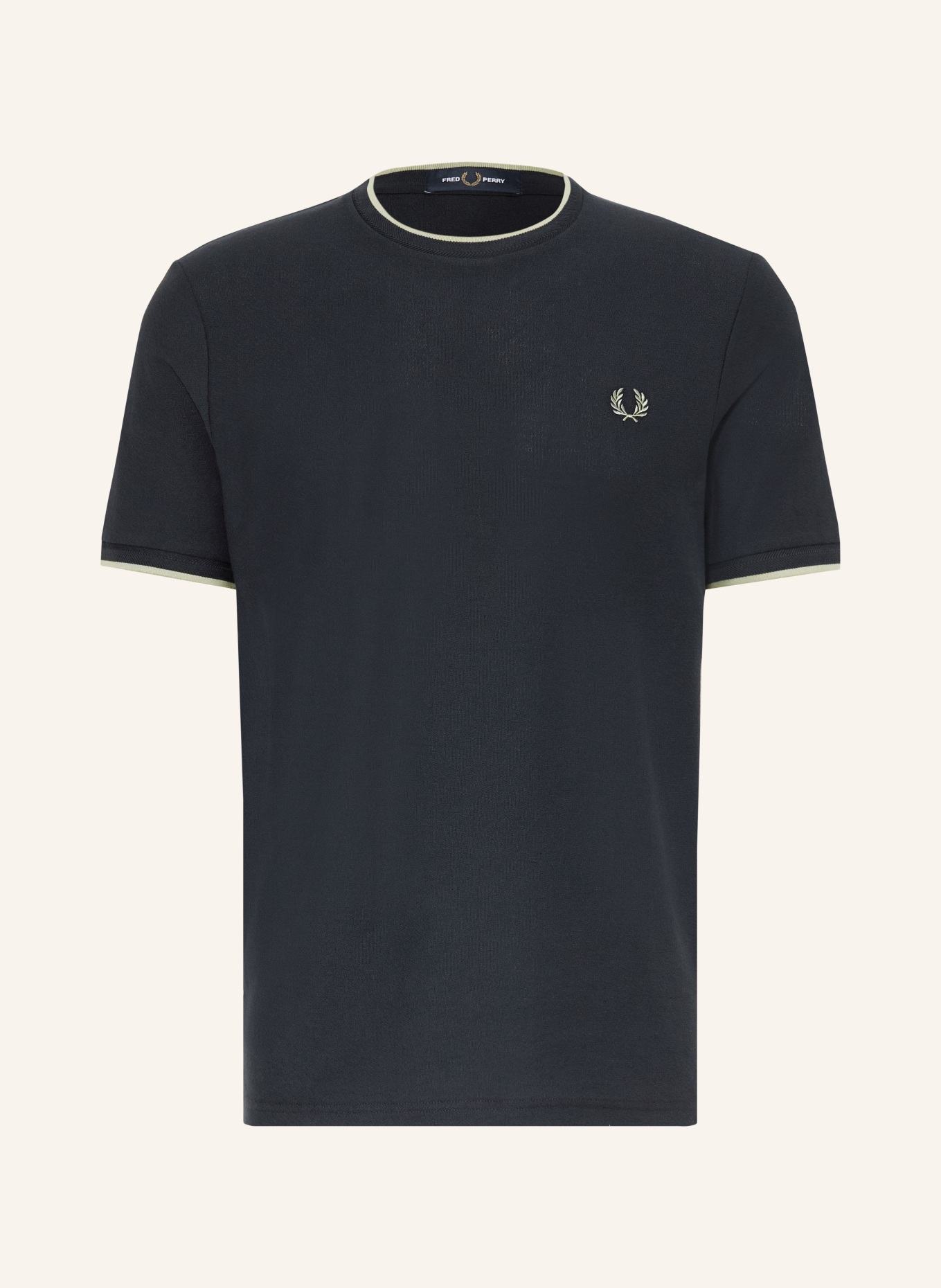 FRED PERRY T-shirt: DONKERBLAUW