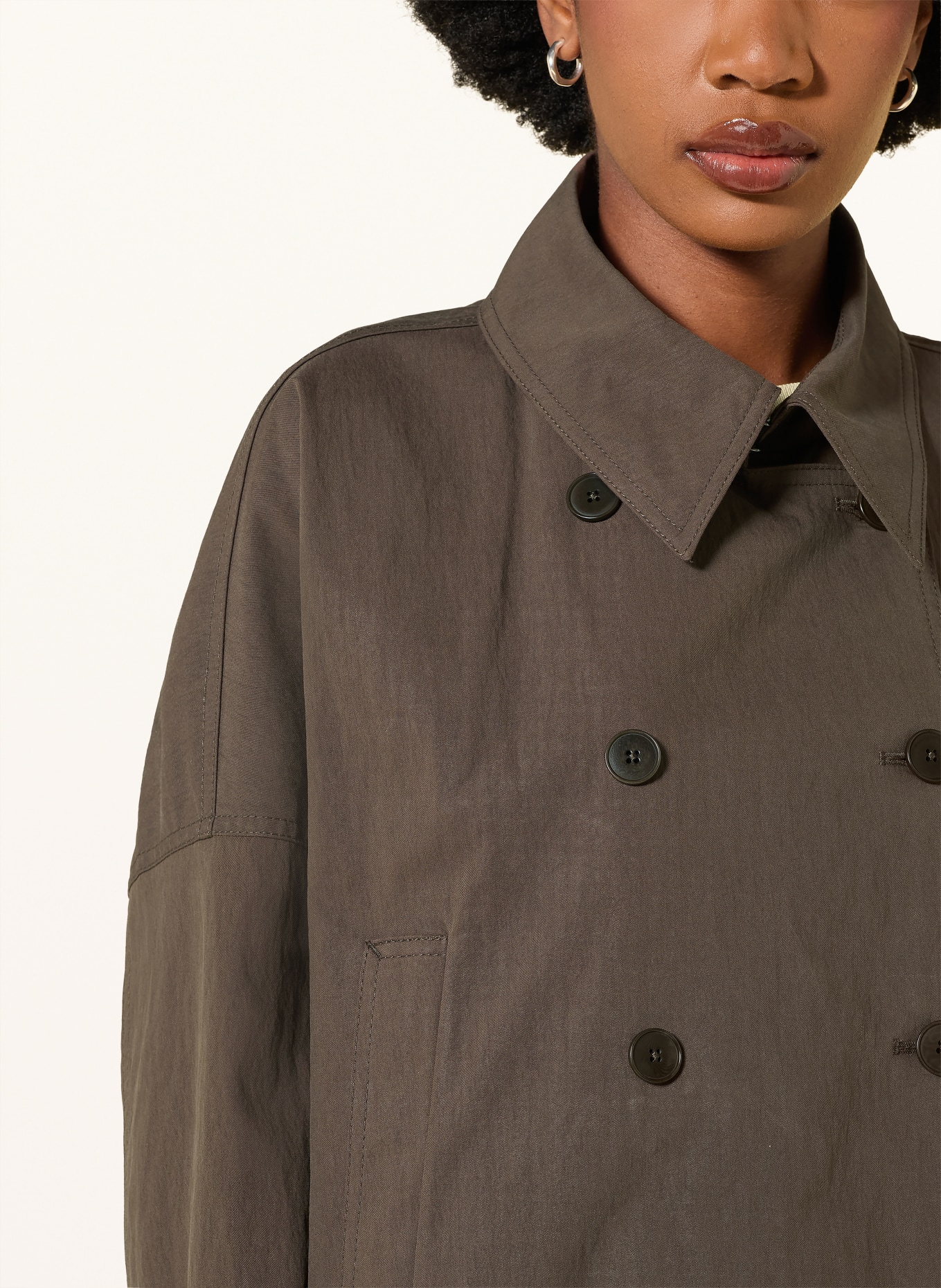 DRYKORN Trench-Jacke HELSBY: DUNKELBRAUN