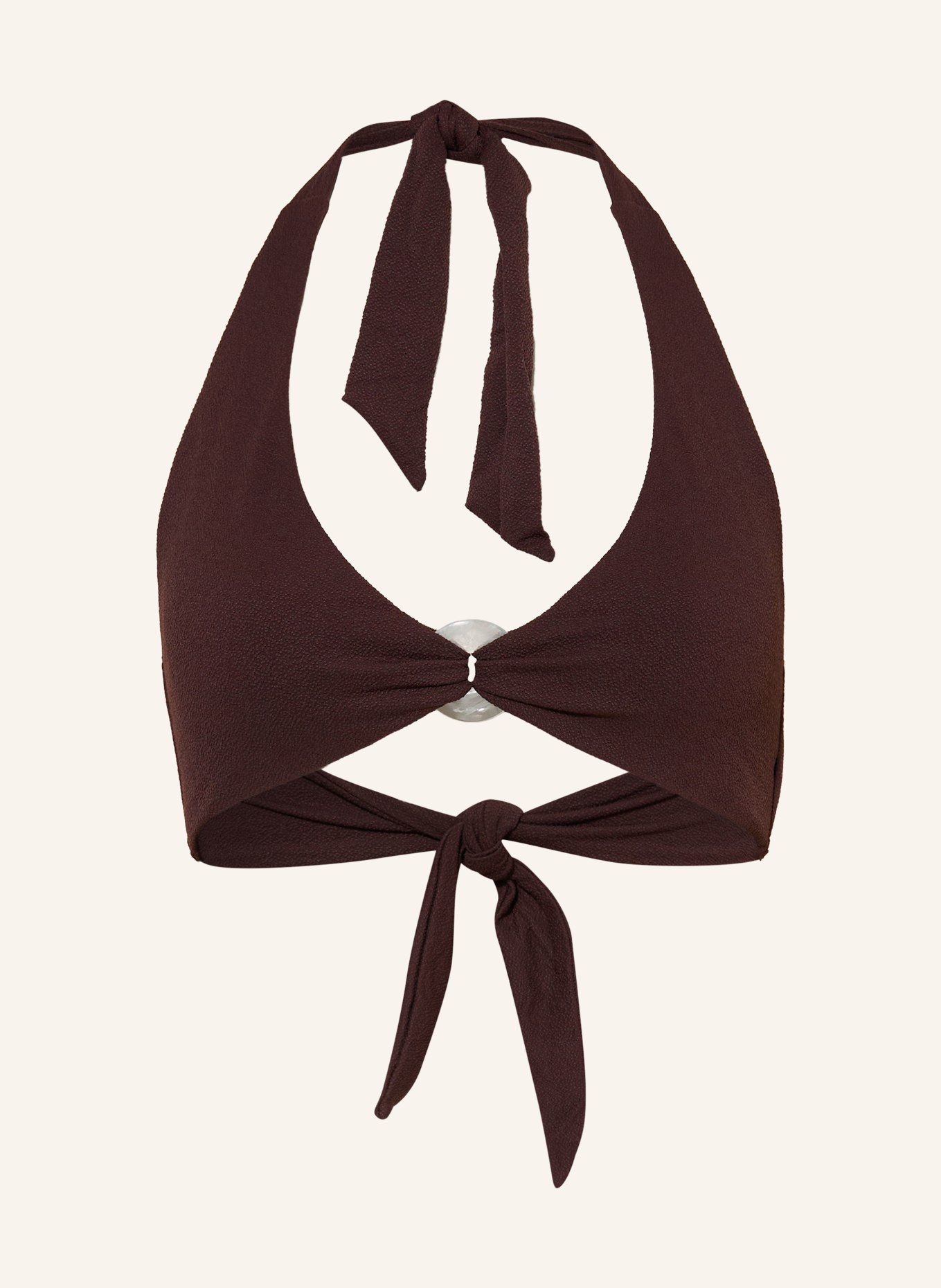 JETS Australia Halter-bikinitop ALESSIA: MARRON FONCÉ