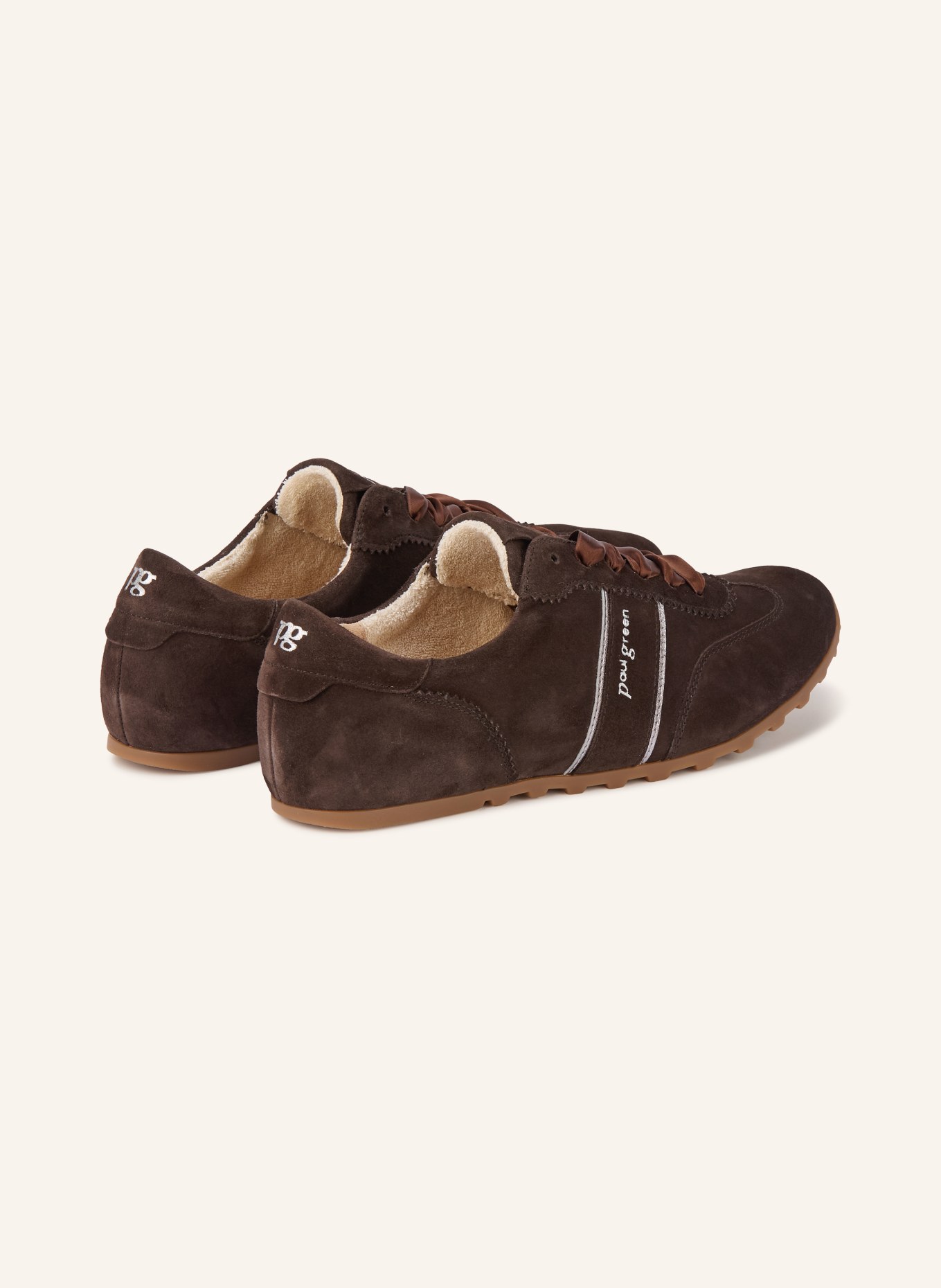 paul green Sneaker: DUNKELBRAUN / SILBER