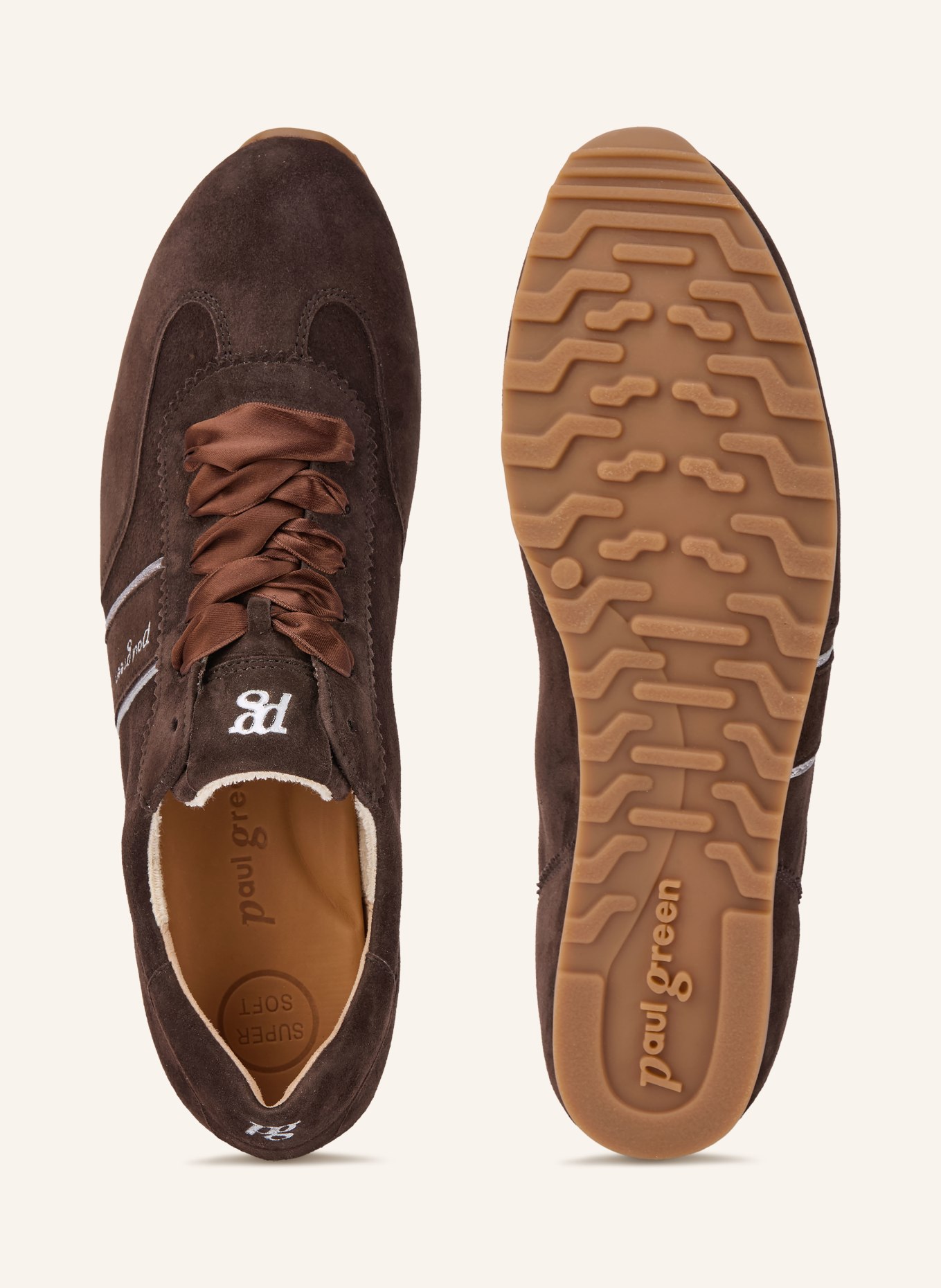 paul green Sneaker: DUNKELBRAUN / SILBER
