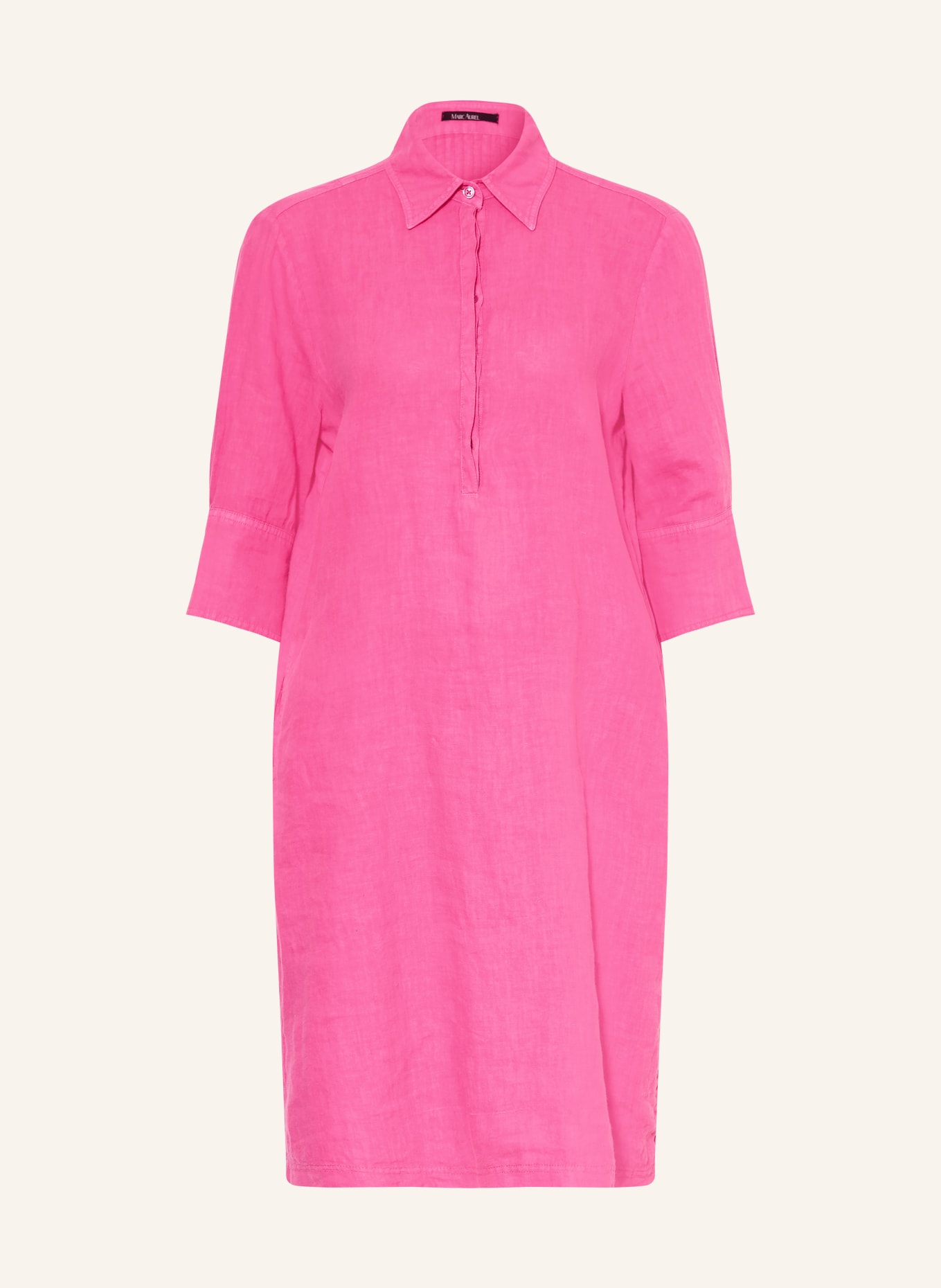 MARC AUREL Leinenkleid mit 3/4-Arm: PINK