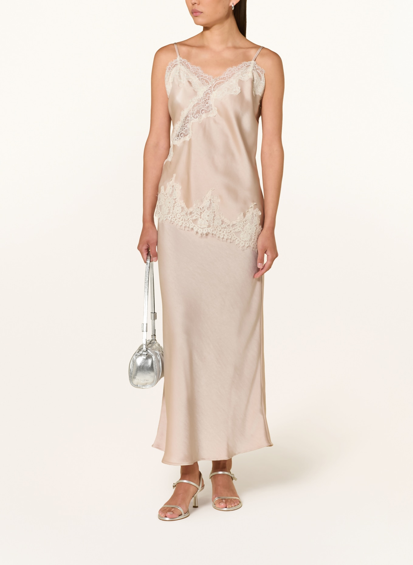 NEO NOIR Top VIOLE with lace: ECRU / CREAM