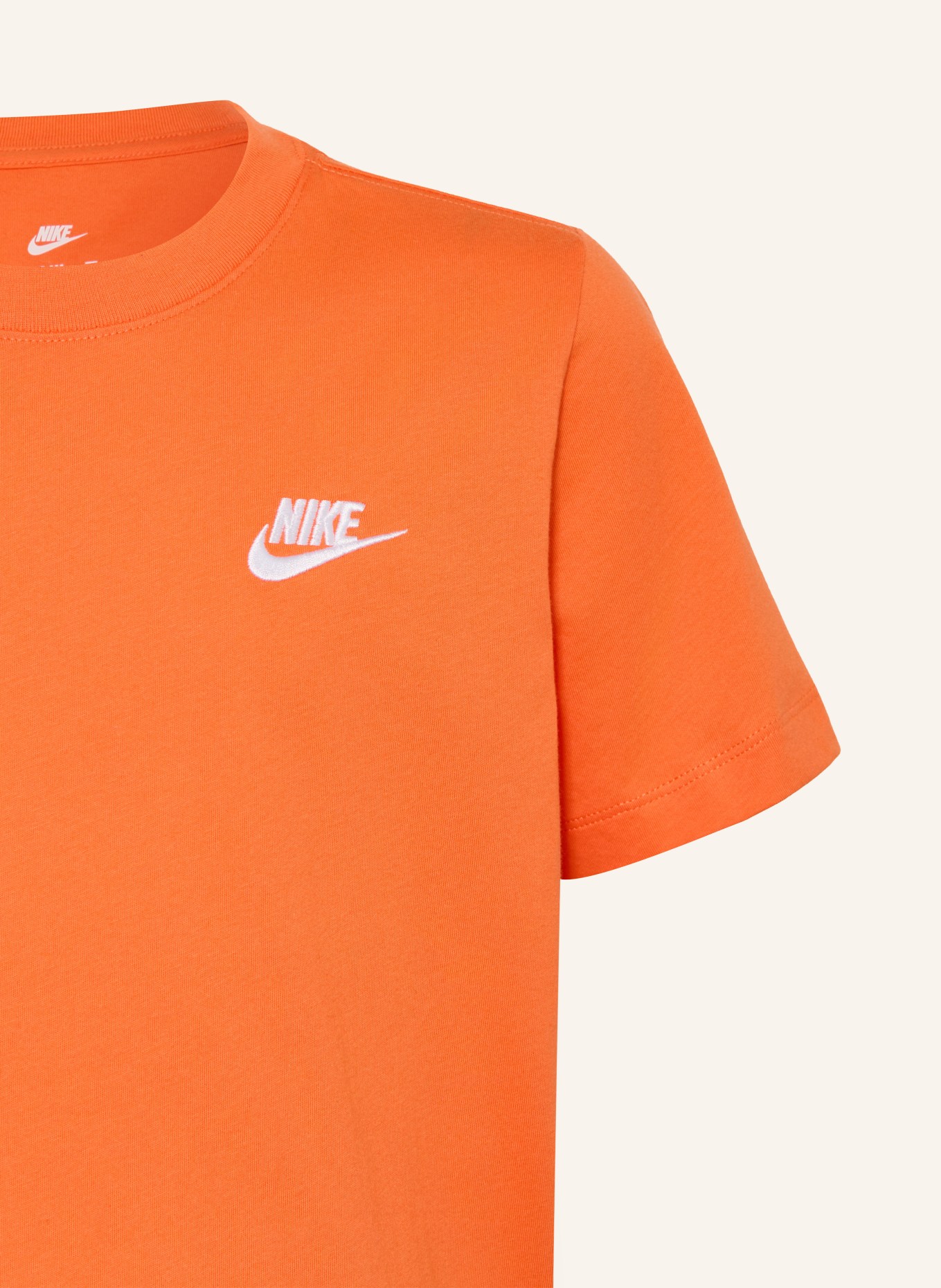 Nike T-shirt: ORANGE / WHITE