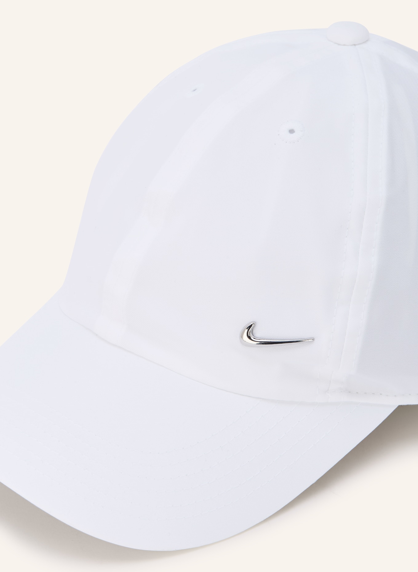 Nike Czapka z daszkiem DRI-FIT CLUB: BIAŁY / SREBRNY