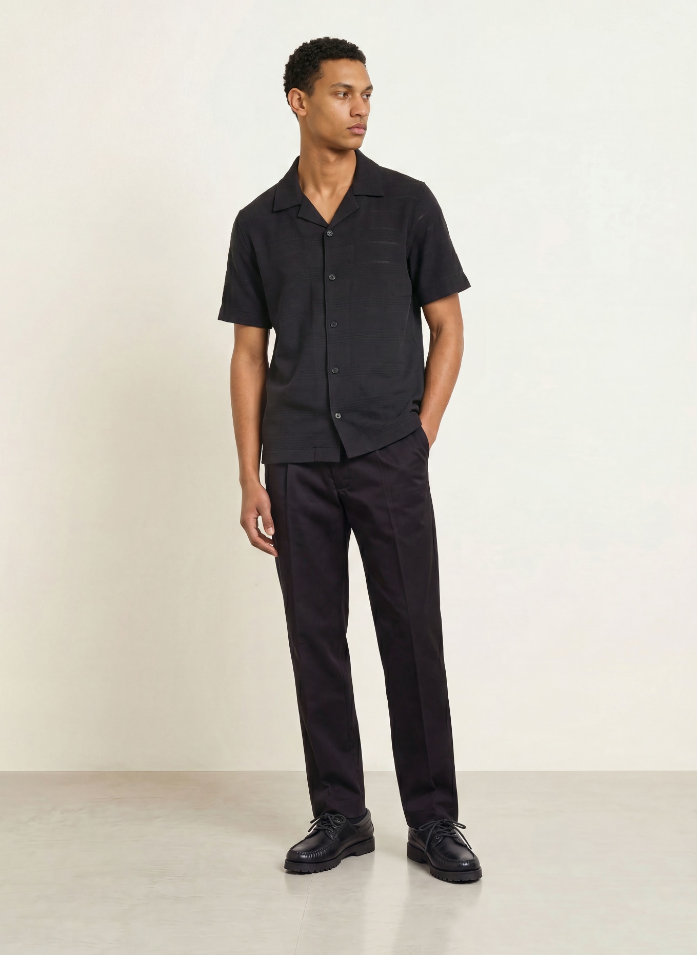 PAUL Resort shirt, Comfort Fit: BLACK