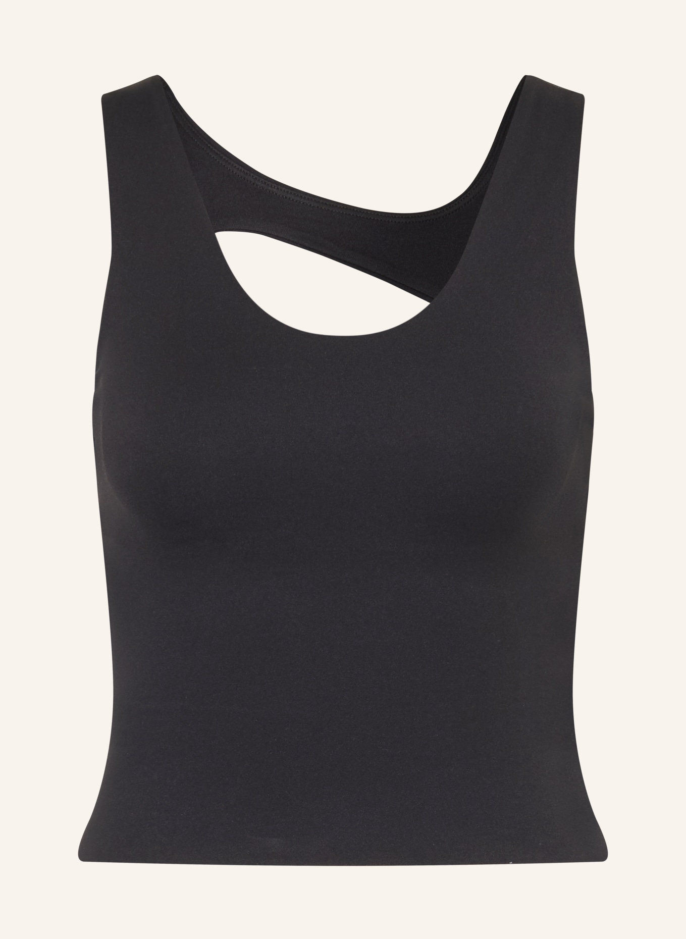 Nike Cropped top ZENVY s výřezem: ČERNÁ