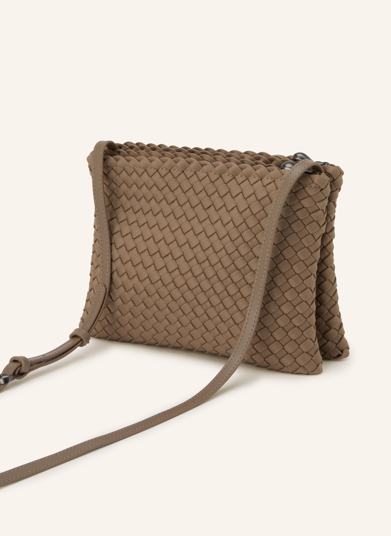 Naghedi SOHO MEDIUM Shoulder Bag: TAUPE / PLATINUM