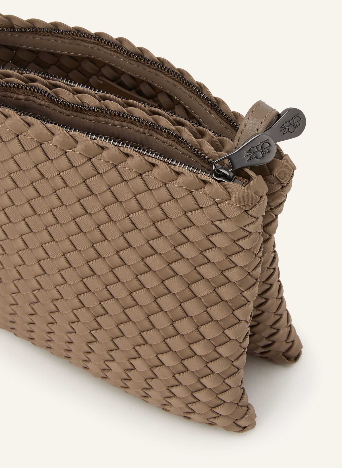 Naghedi SOHO MEDIUM Shoulder Bag: TAUPE / PLATINUM