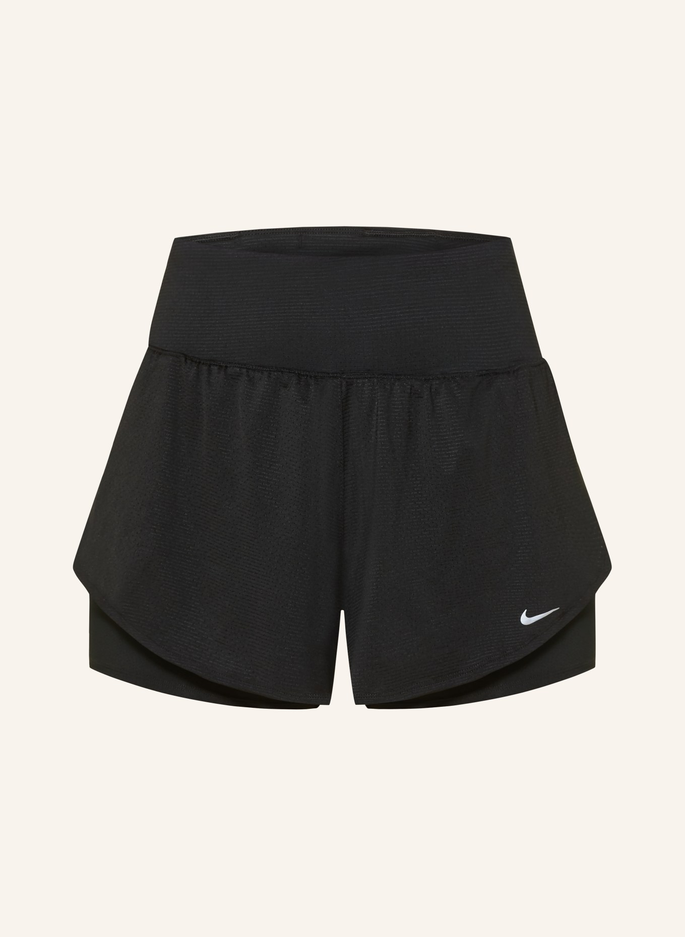 Nike 2-in-1-Laufshorts FLOW: SCHWARZ