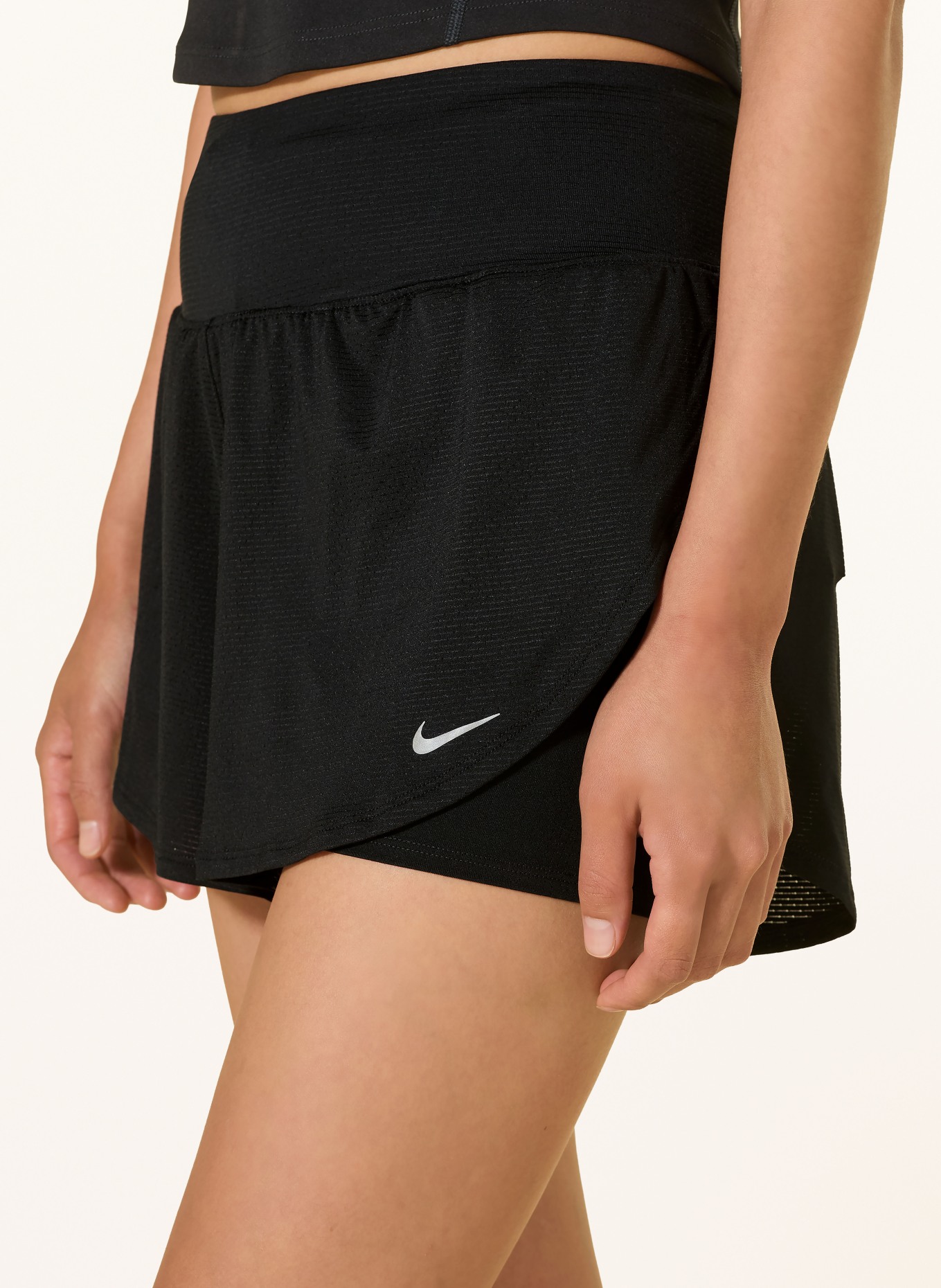 Nike 2-in-1-Laufshorts FLOW: SCHWARZ