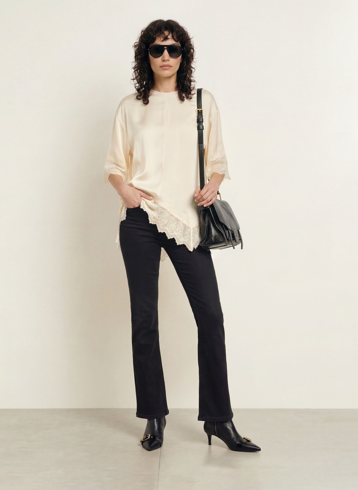 ALLSAINTS Blouse LENNY in verschillende materialen: CRÈME