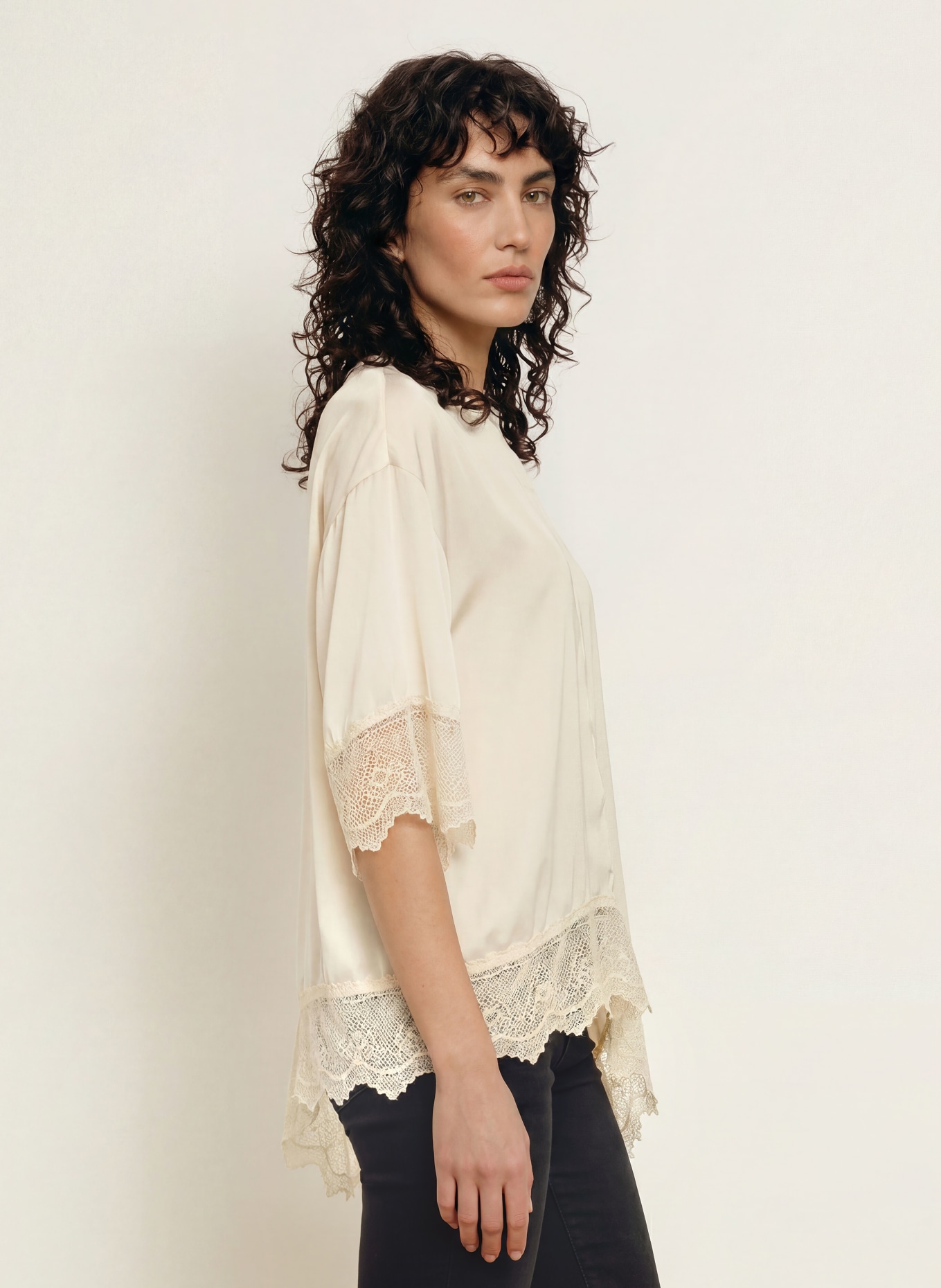 ALLSAINTS Blouse LENNY in verschillende materialen: CRÈME