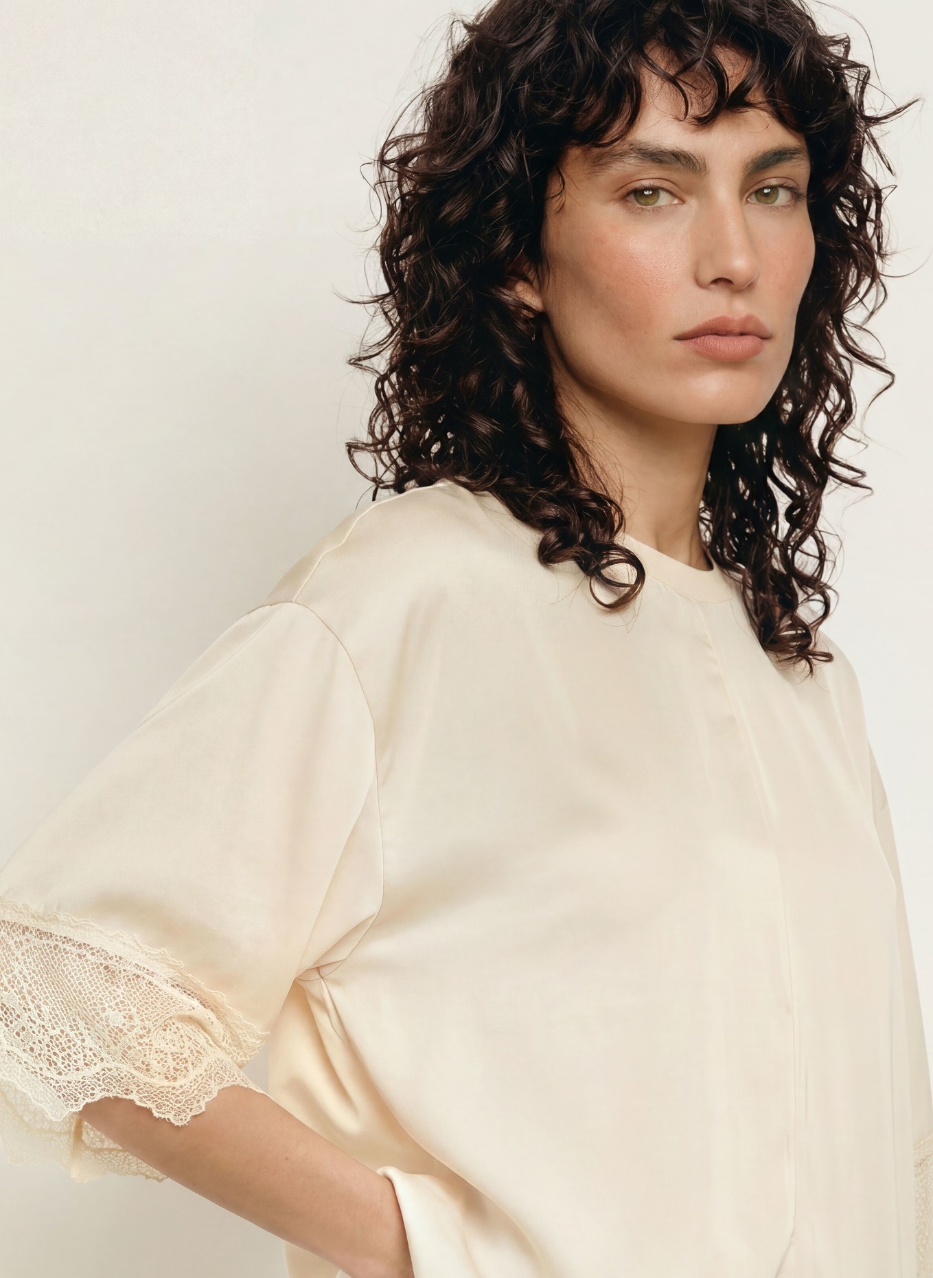 ALLSAINTS Blouse LENNY in verschillende materialen: CRÈME