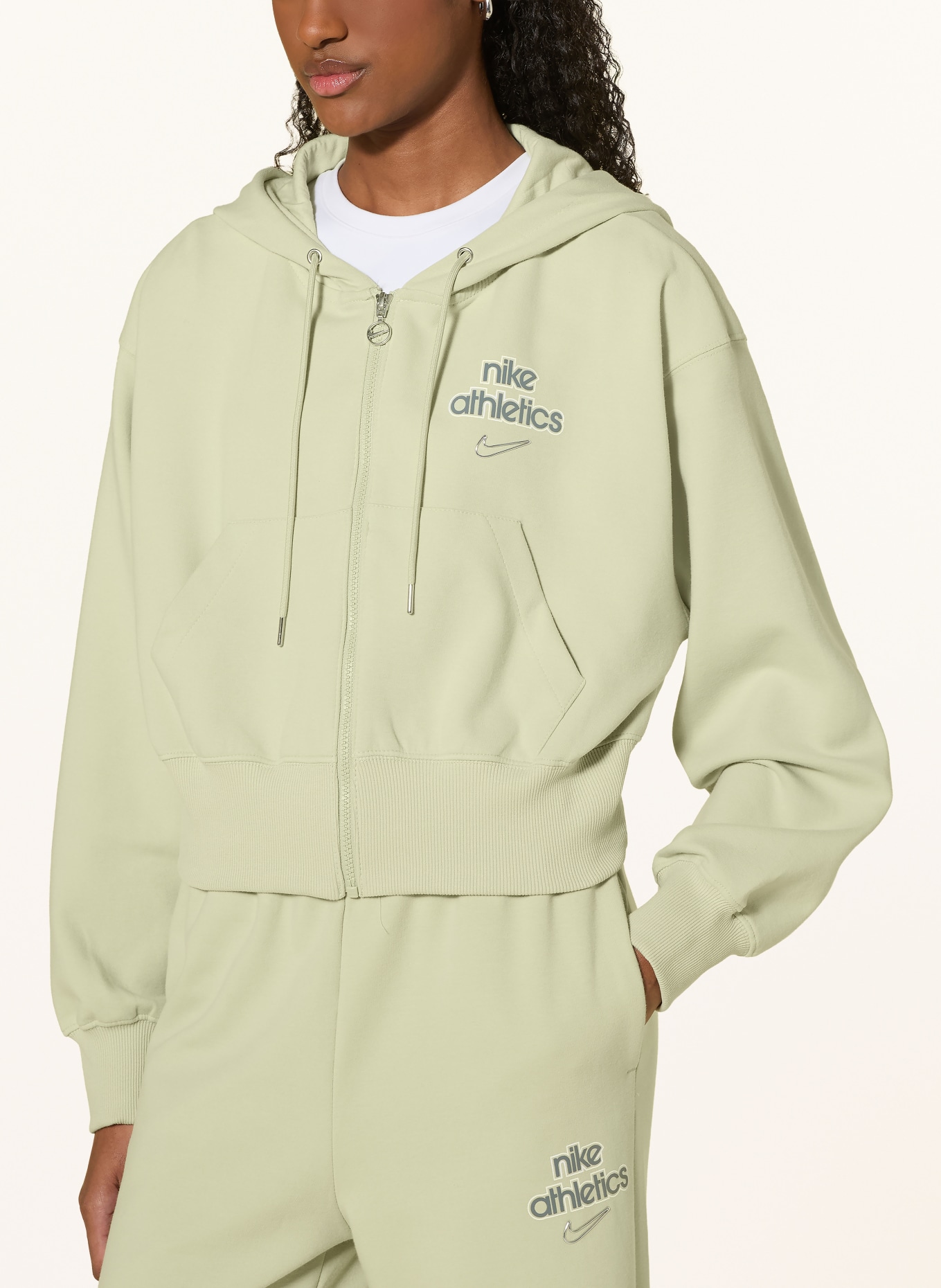Nike SPORTSWEAR PHOENIX FLEECE Zip-up sweatshirt: LIGHT GREEN / GREEN
