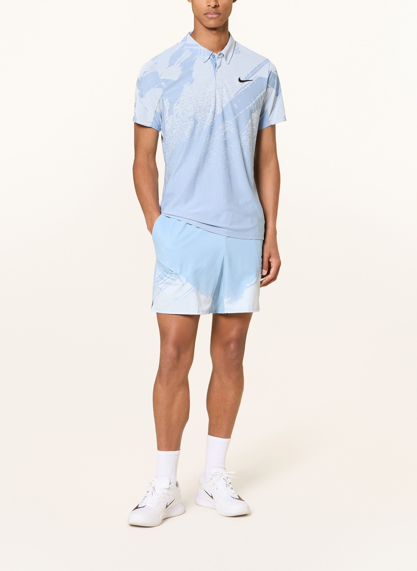 Nike COURT SLAM Tennis Shorts: LIGHT BLUE