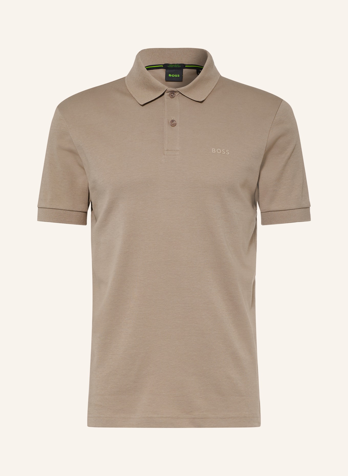 BOSS Tricou polo din jersey PIO: KAKI